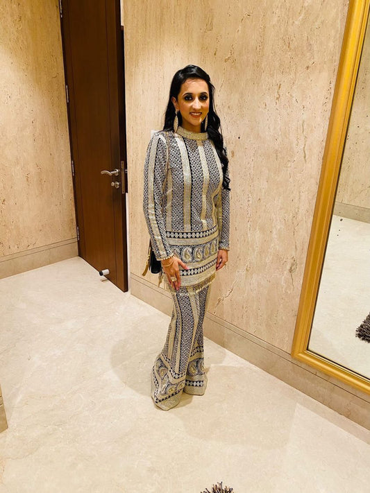 BLACK CHIKANKARI COORD SET