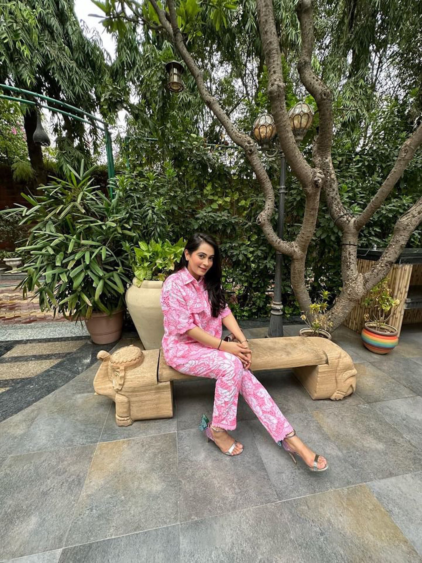 SHRADHA AJMANI IN PINK COTTON COORD SET