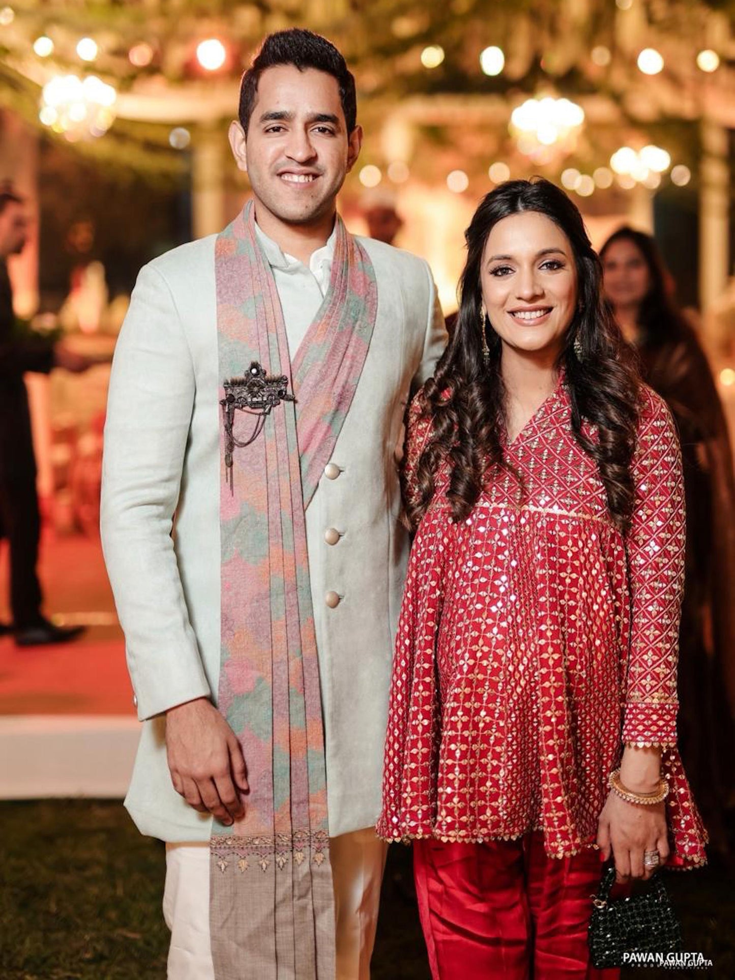 RED ZARI & SEQUIN DHOTI SET