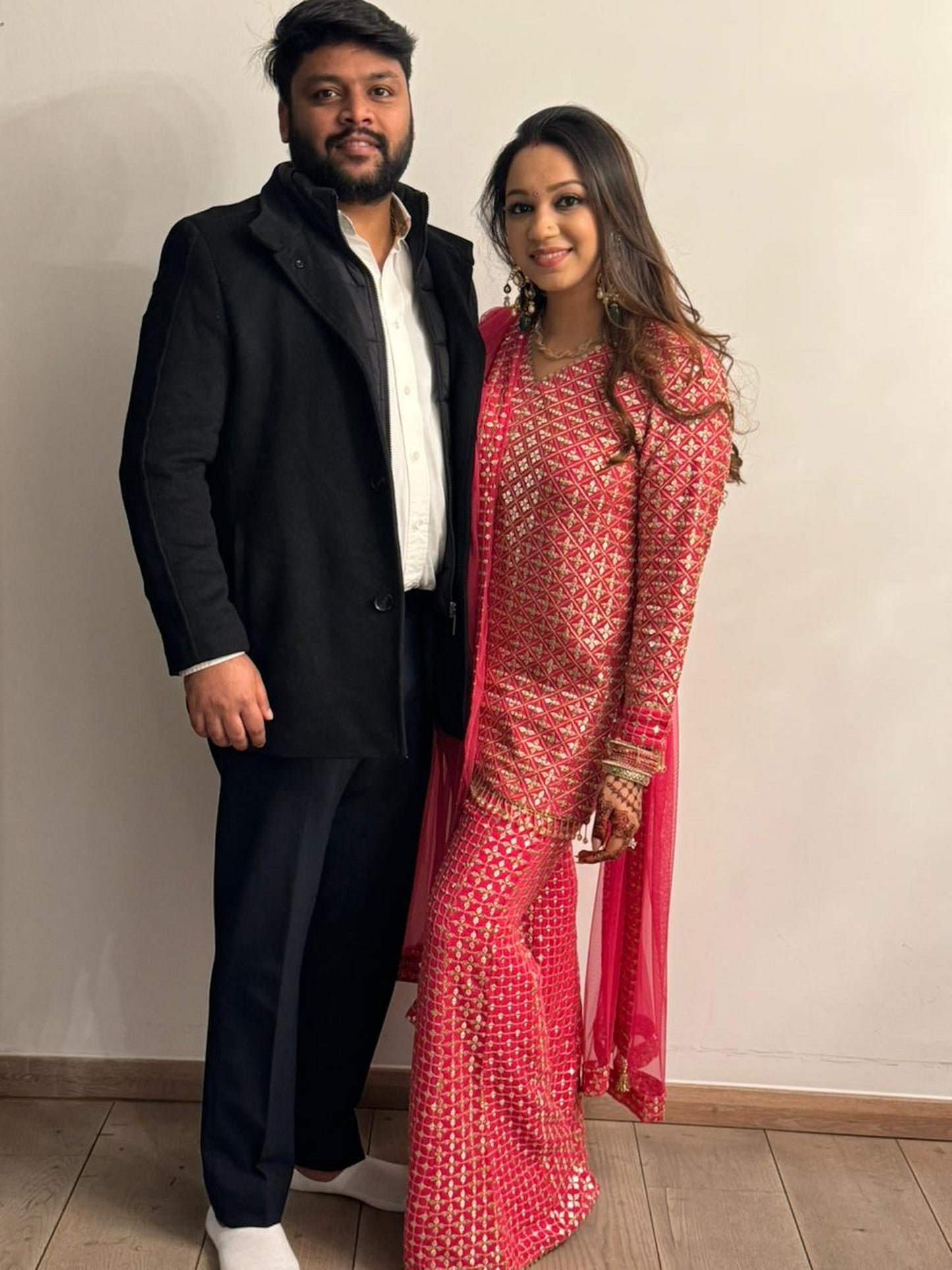 RANI PINK ZARI & SEQUIN COORD SET