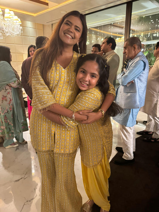 YELLOW GOTA WORK COORD SET