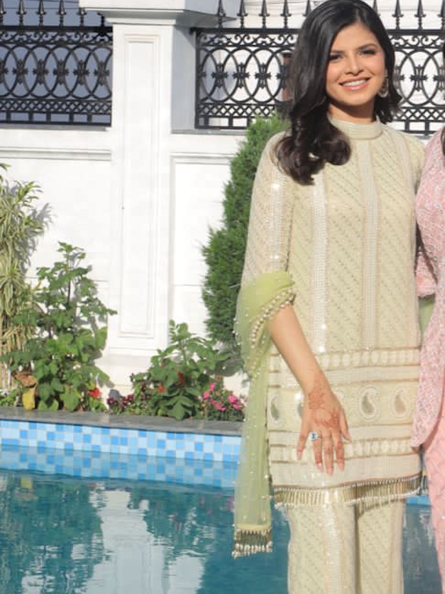 GREEN CHIKANKARI COORD SET