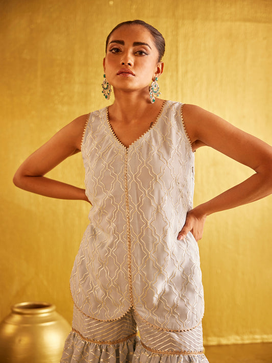 ICE BLUE GOTA WORK GARARA SET