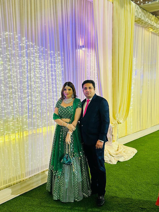 ZARI & SEQUIN LEHENGA SET