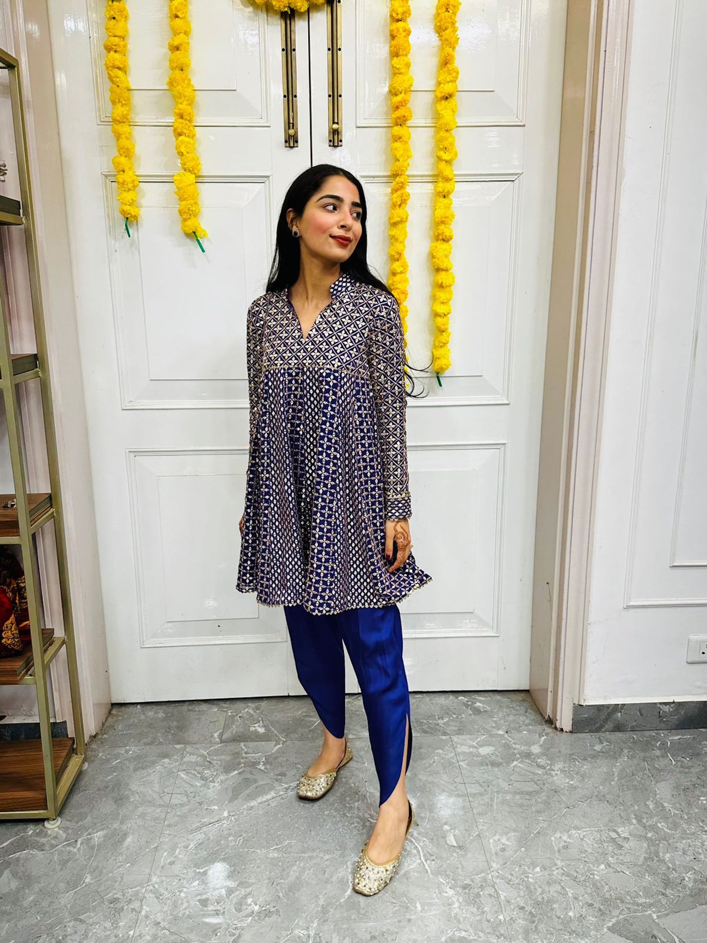 ZARI & SEQUIN DHOTI SET