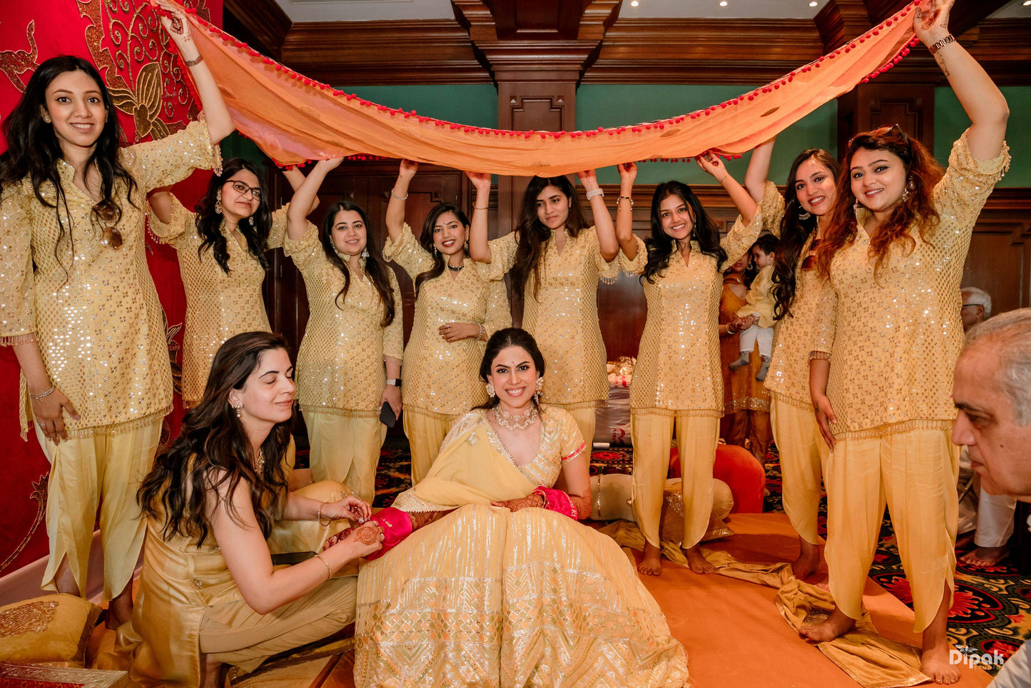 PRERNA PURI IN YELLOW GOTA WORK LEHENGA SET