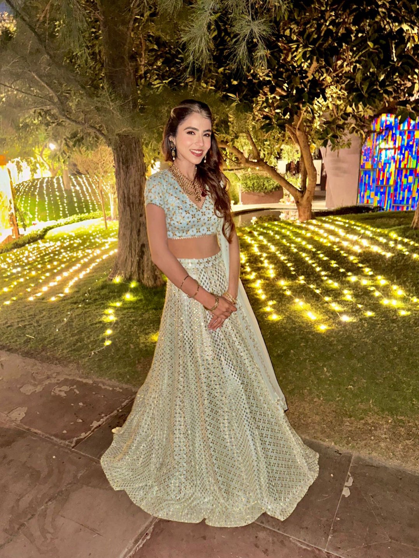 ZARI & SEQUIN LEHENGA SET