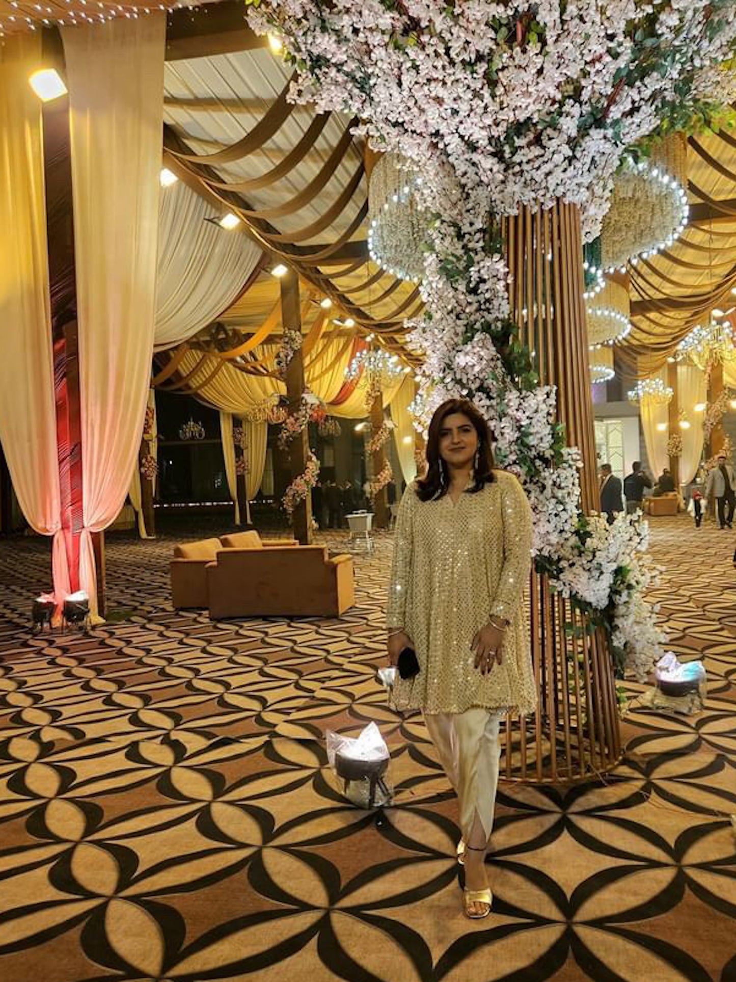 IVORY ZARI & SEQUIN DHOTI SET