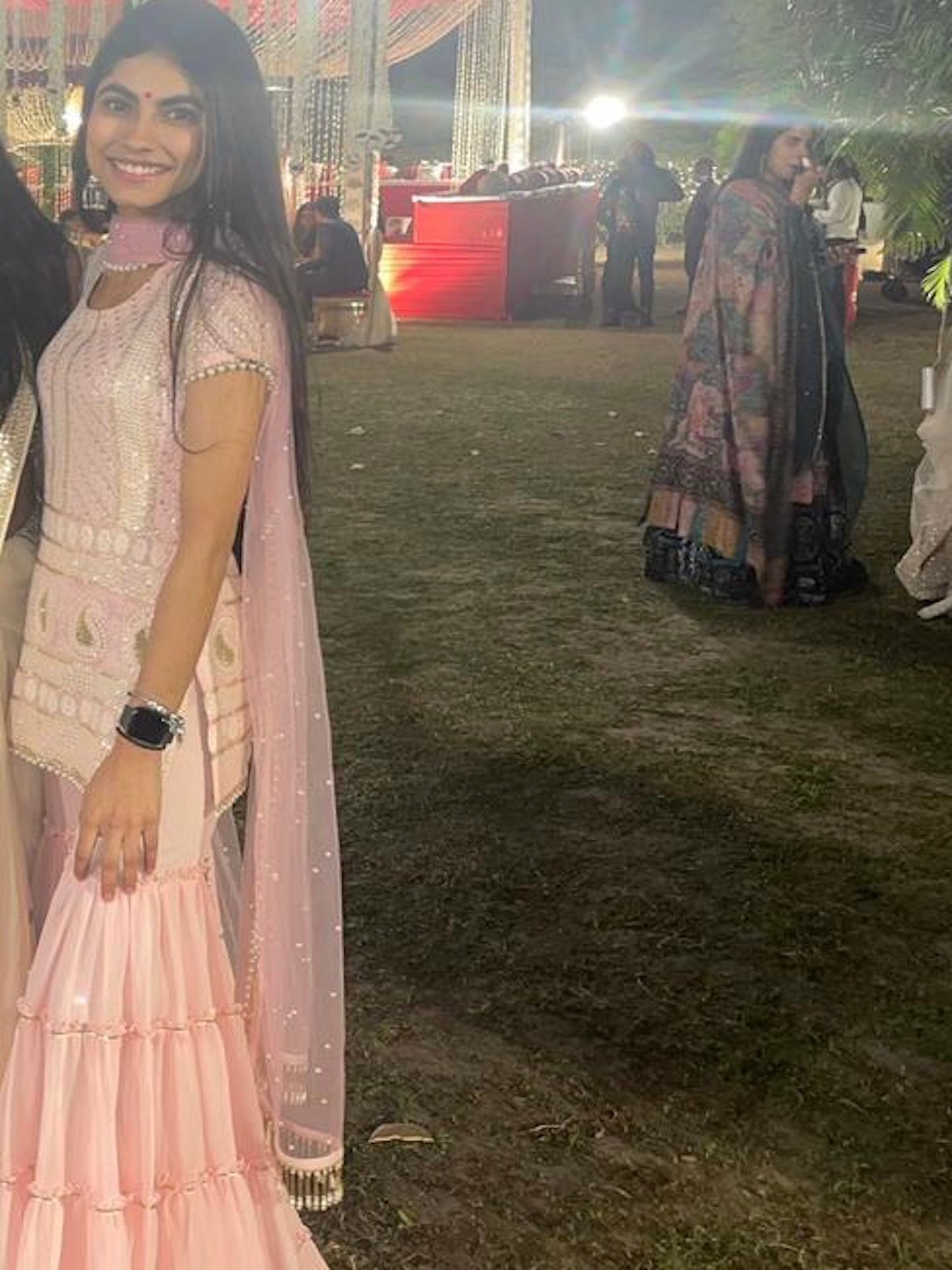 CHIKANKARI FRILL SHARARA SET