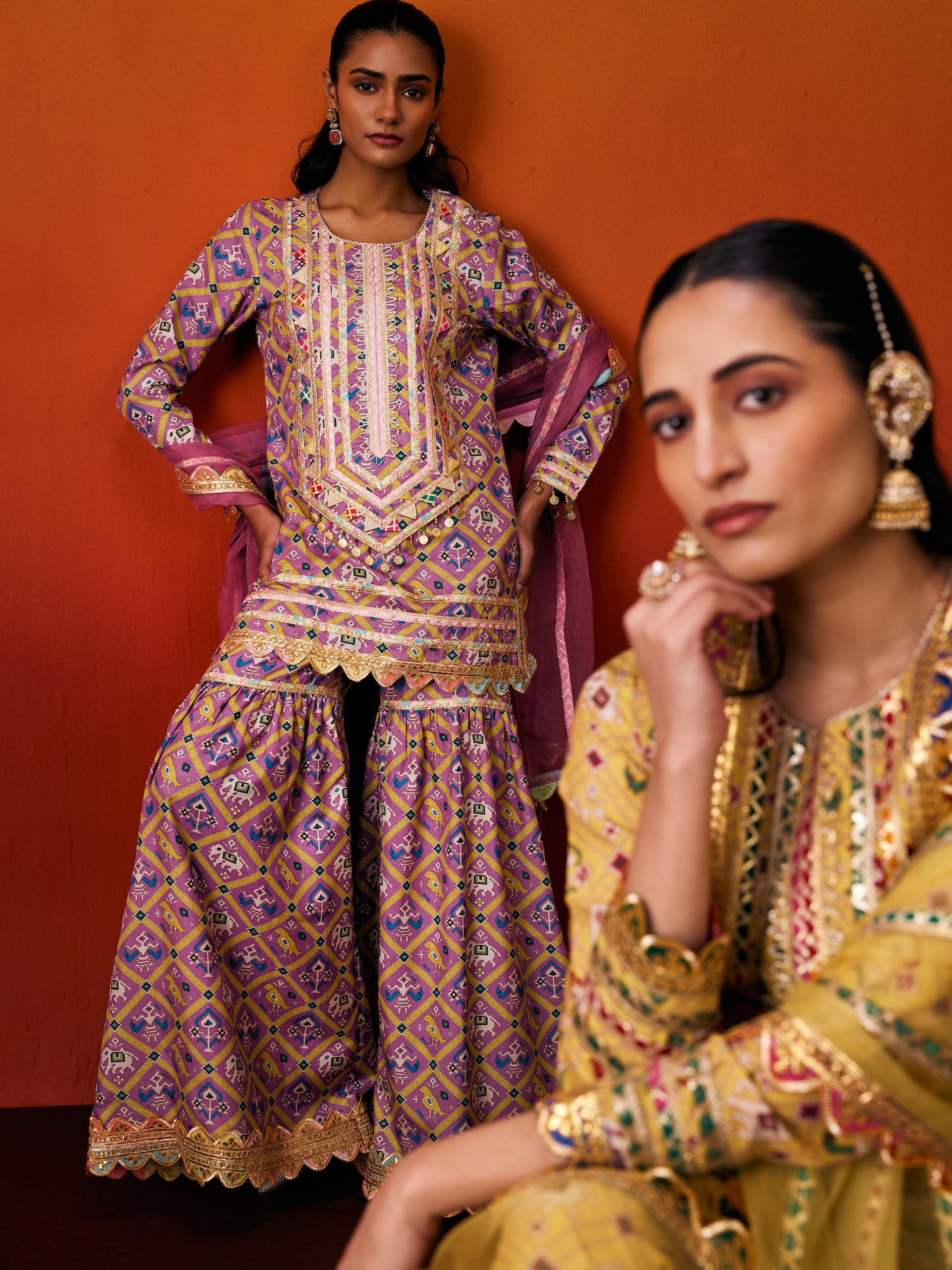 LIGHT PINK PATOLA SHARARA SET