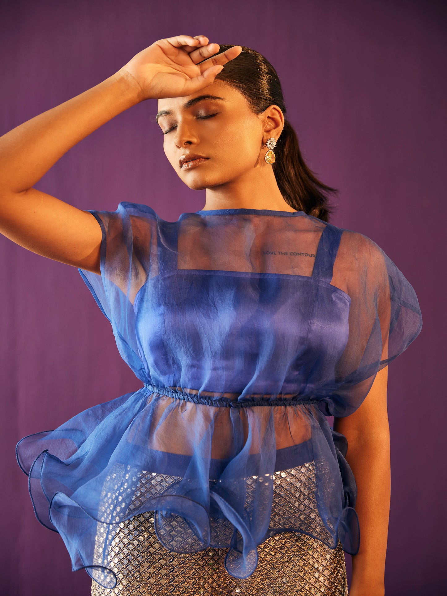 BLUE SEQUIN COORD SET