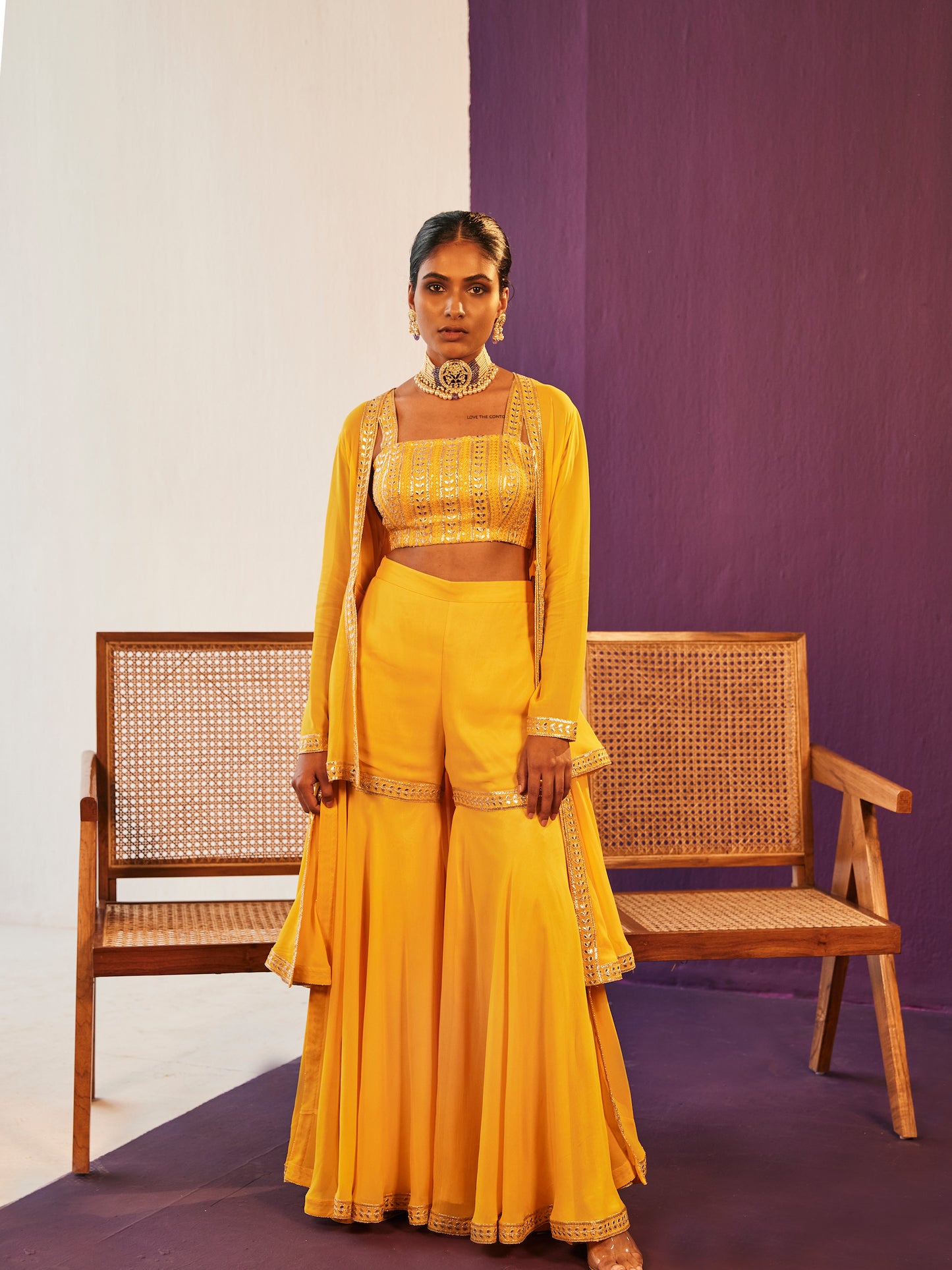 YELLOW GOTA 3 PIECE SET
