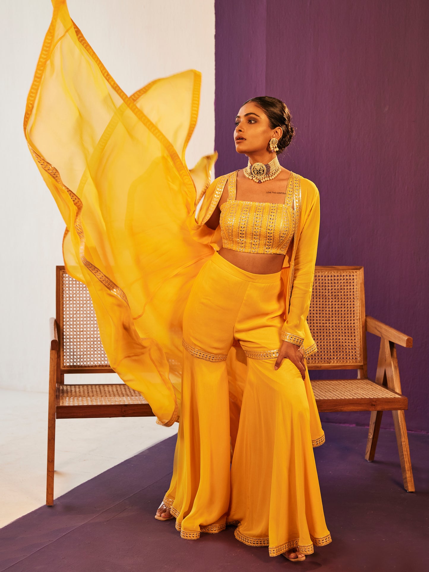 YELLOW GOTA 3 PIECE SET