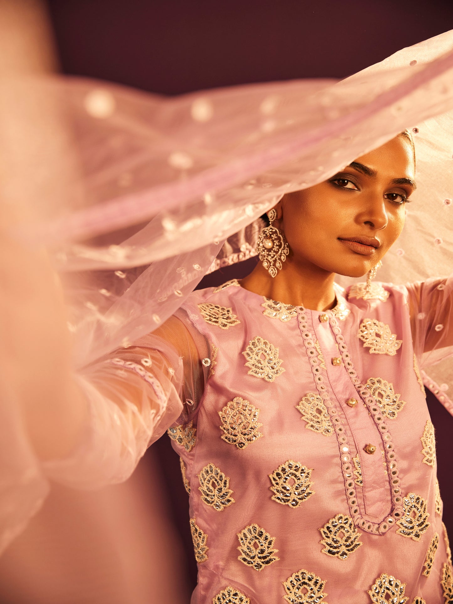 LILAC FOIL WORK COORD SET