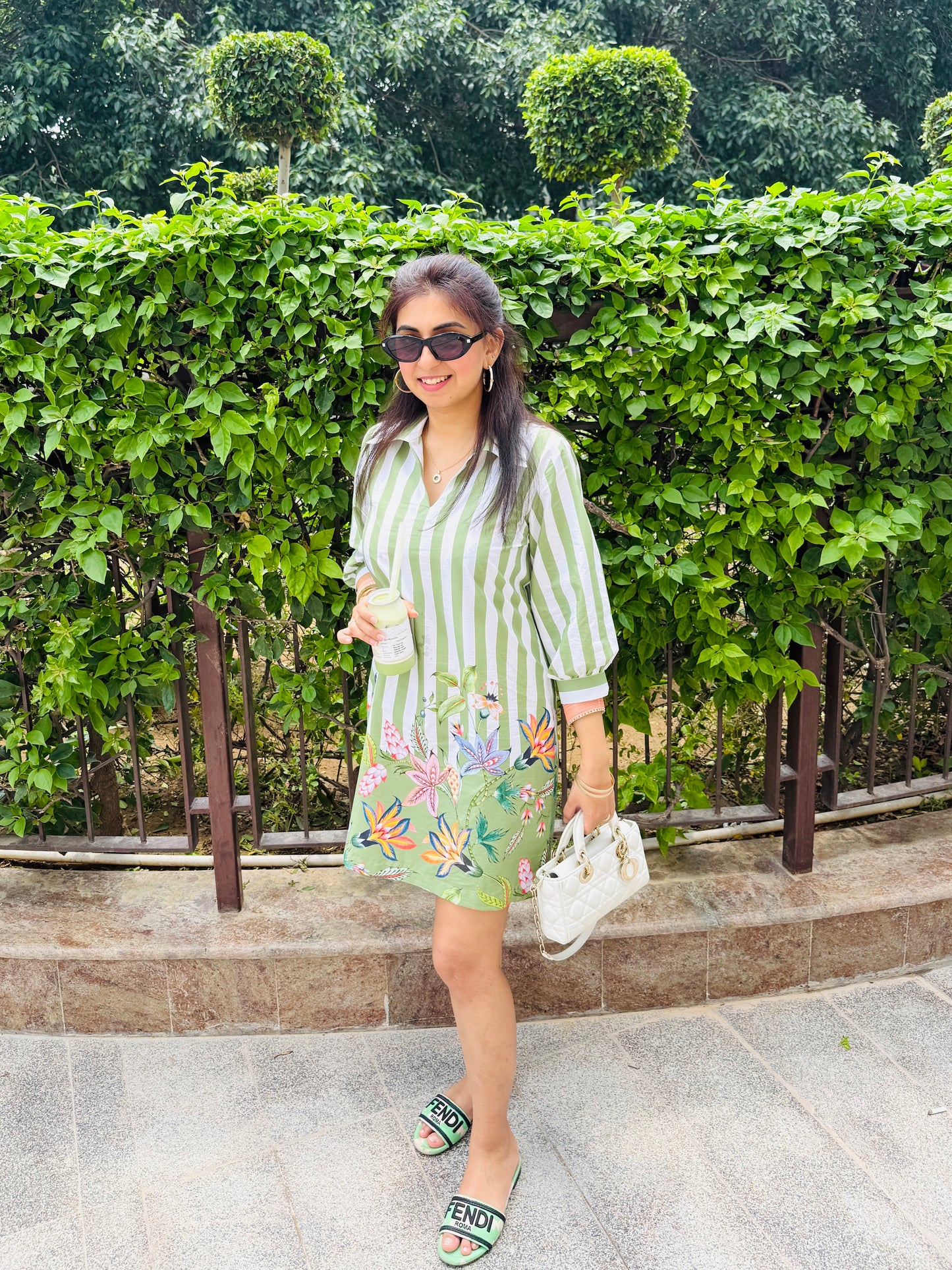 NIKITA KHURANA IN GREEN COTTON DRESS