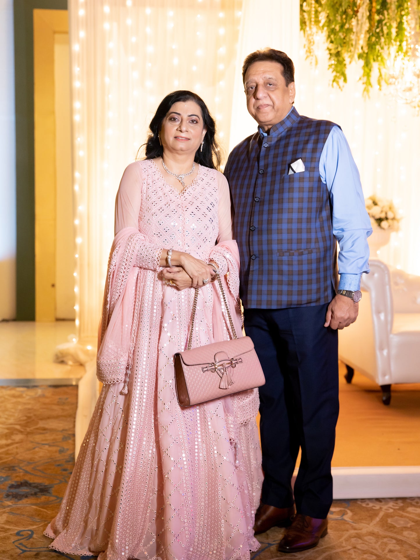 PINK MIRROR WORK ANARKALI