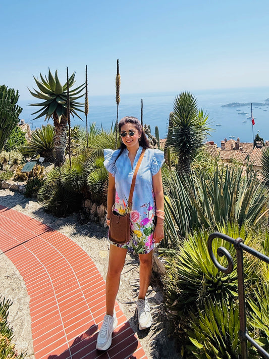 NIKITA KHURANA IN BLUE COTTON DRESS