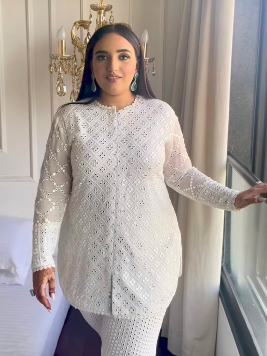 WHITE MIRROR WORK COORD SET