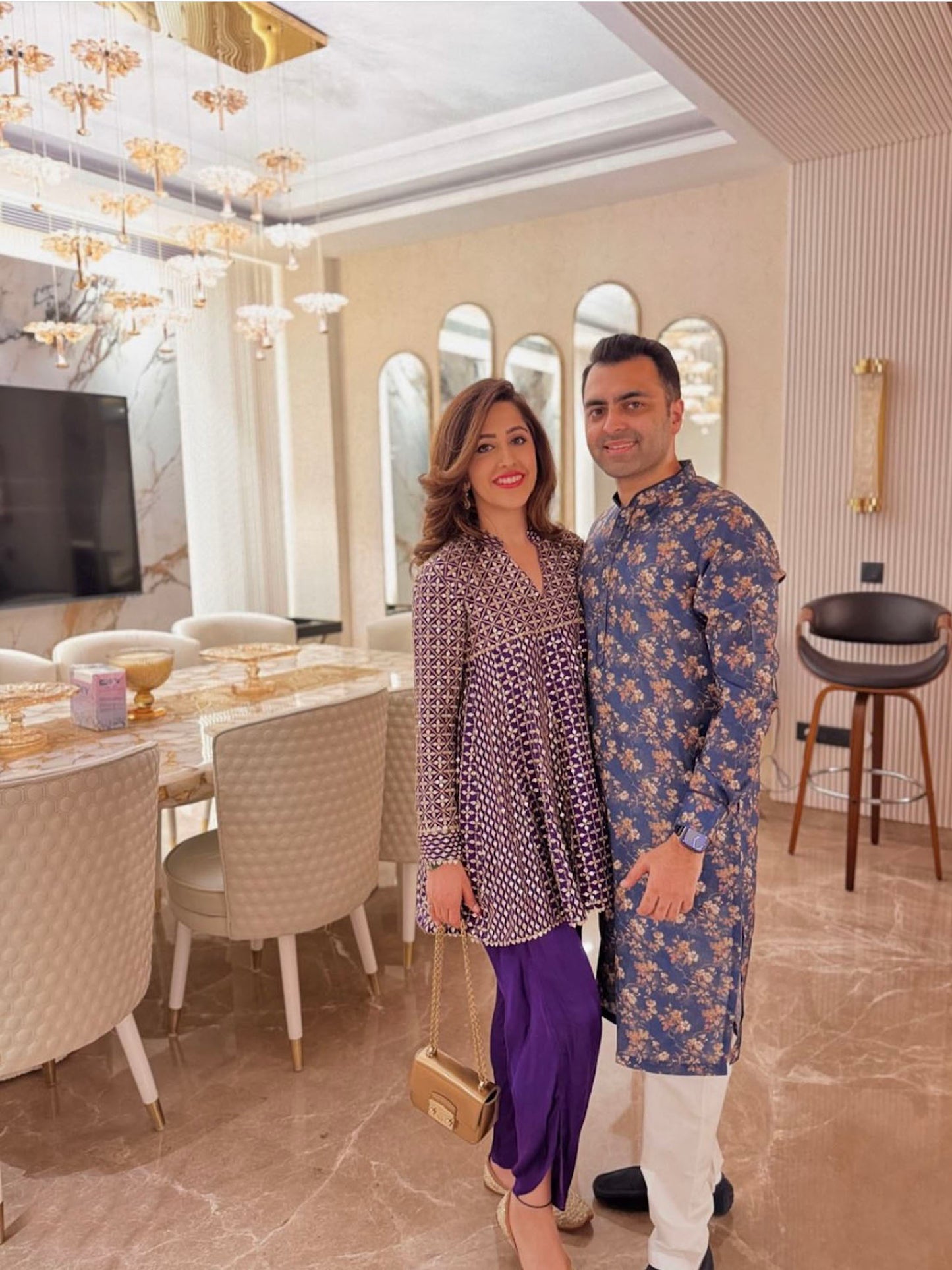 ZARI & SEQUIN DHOTI SET