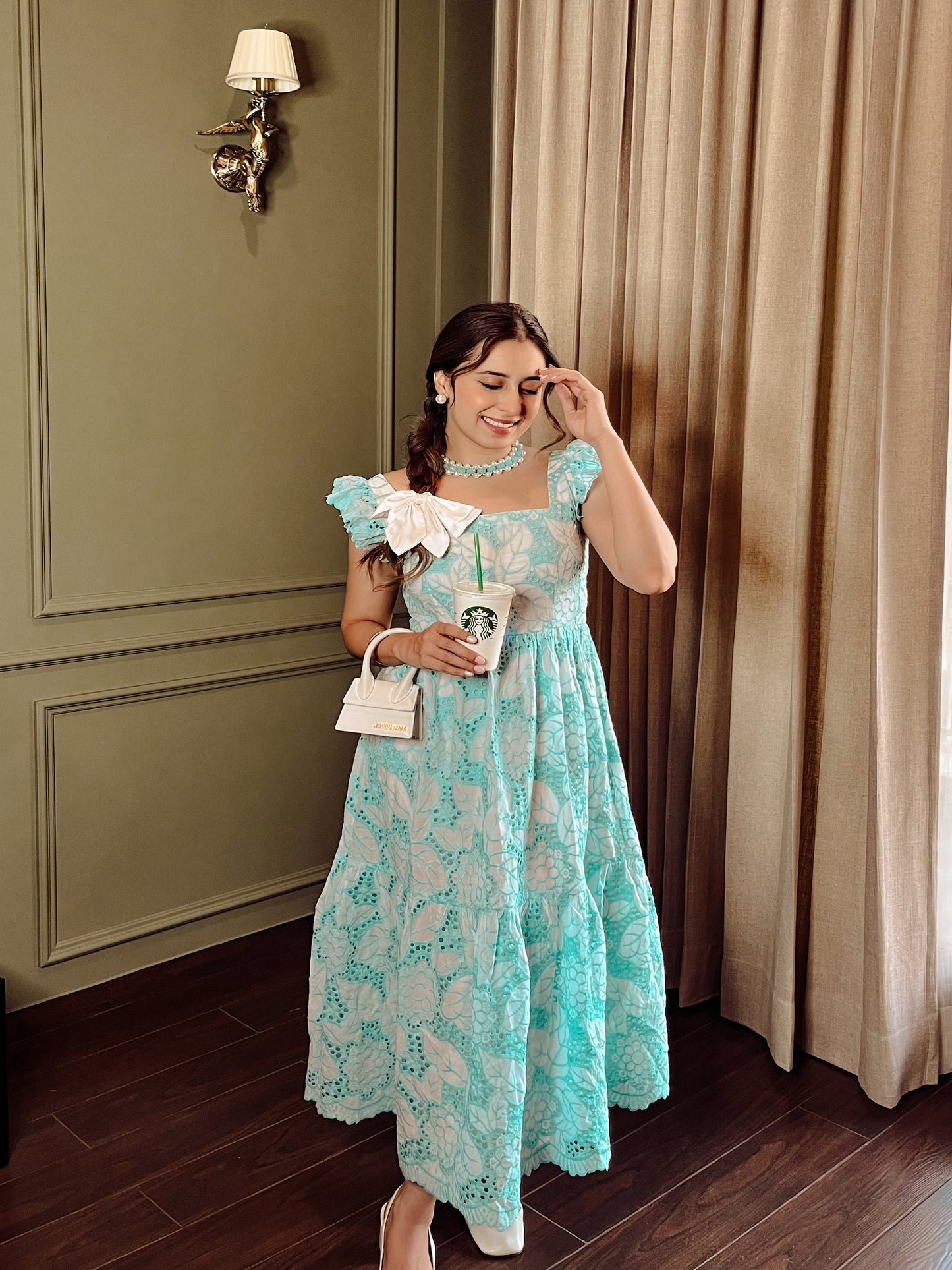 SANIA CHADHA IN BLUE COTTON MAXI DRESS