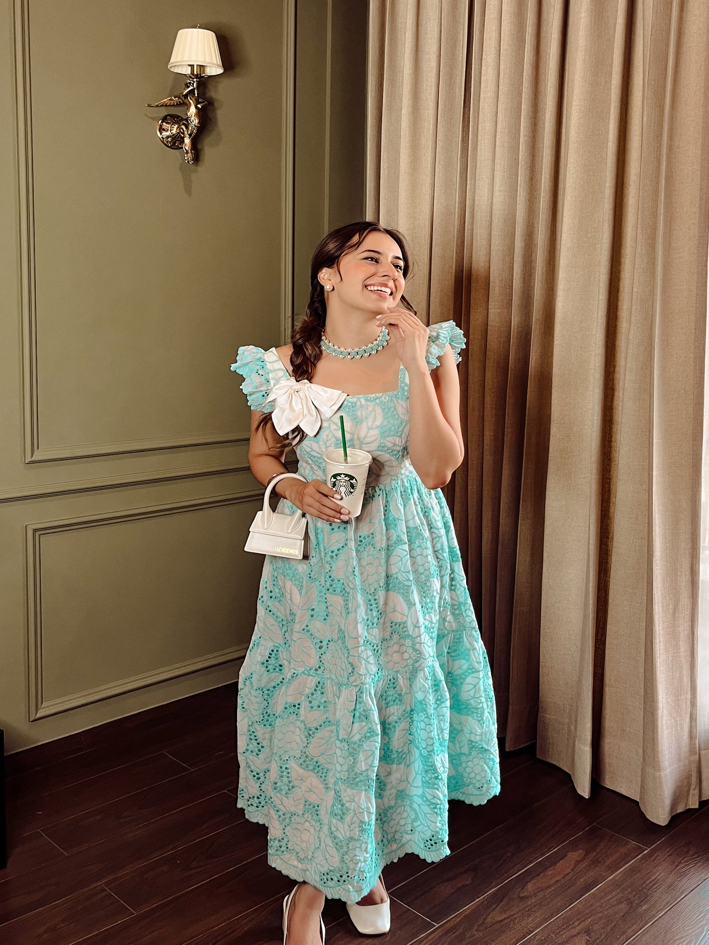 SANIA CHADHA IN BLUE COTTON MAXI DRESS