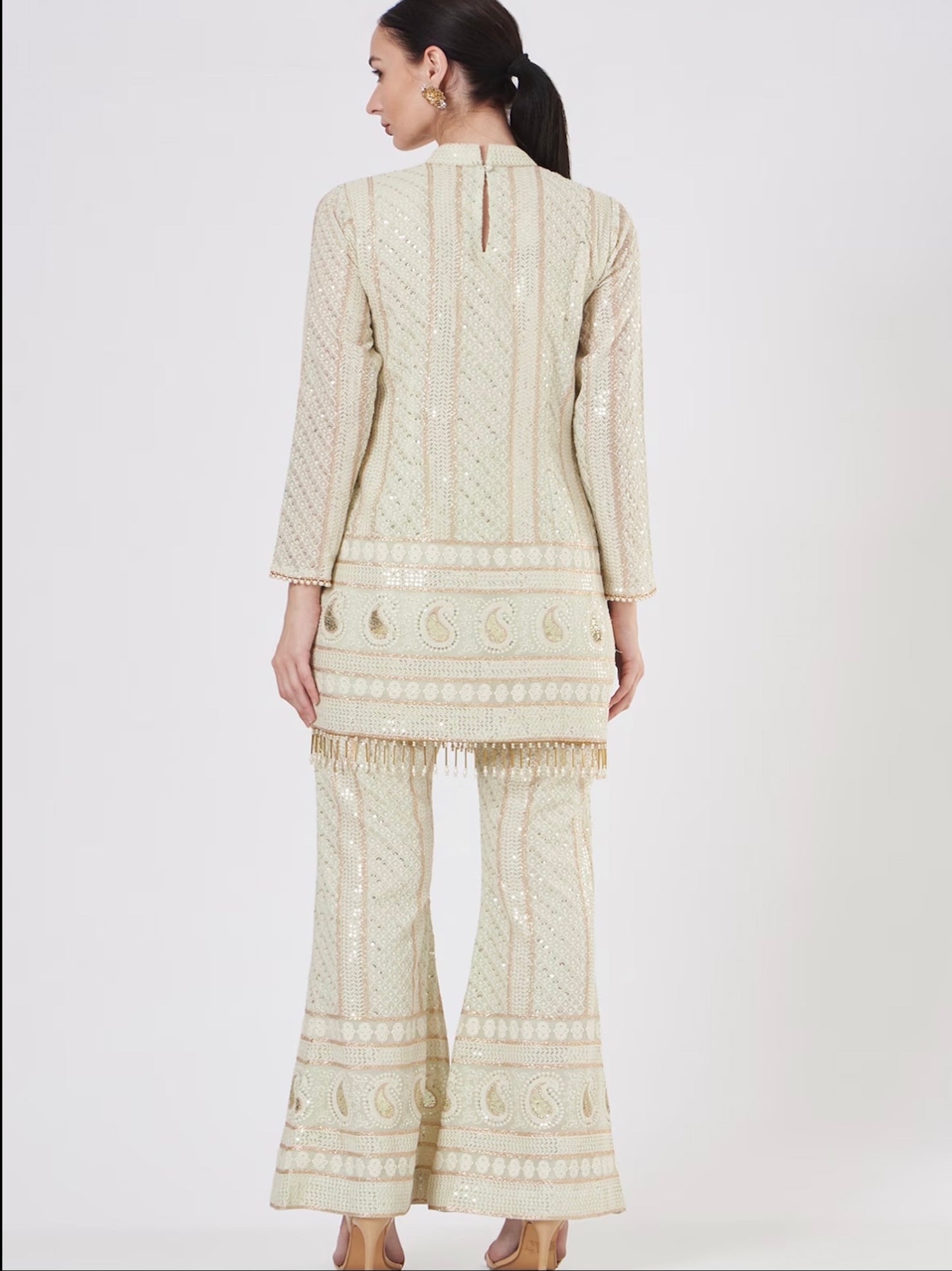 MINT GREEN CHIKANKARI COORD SET