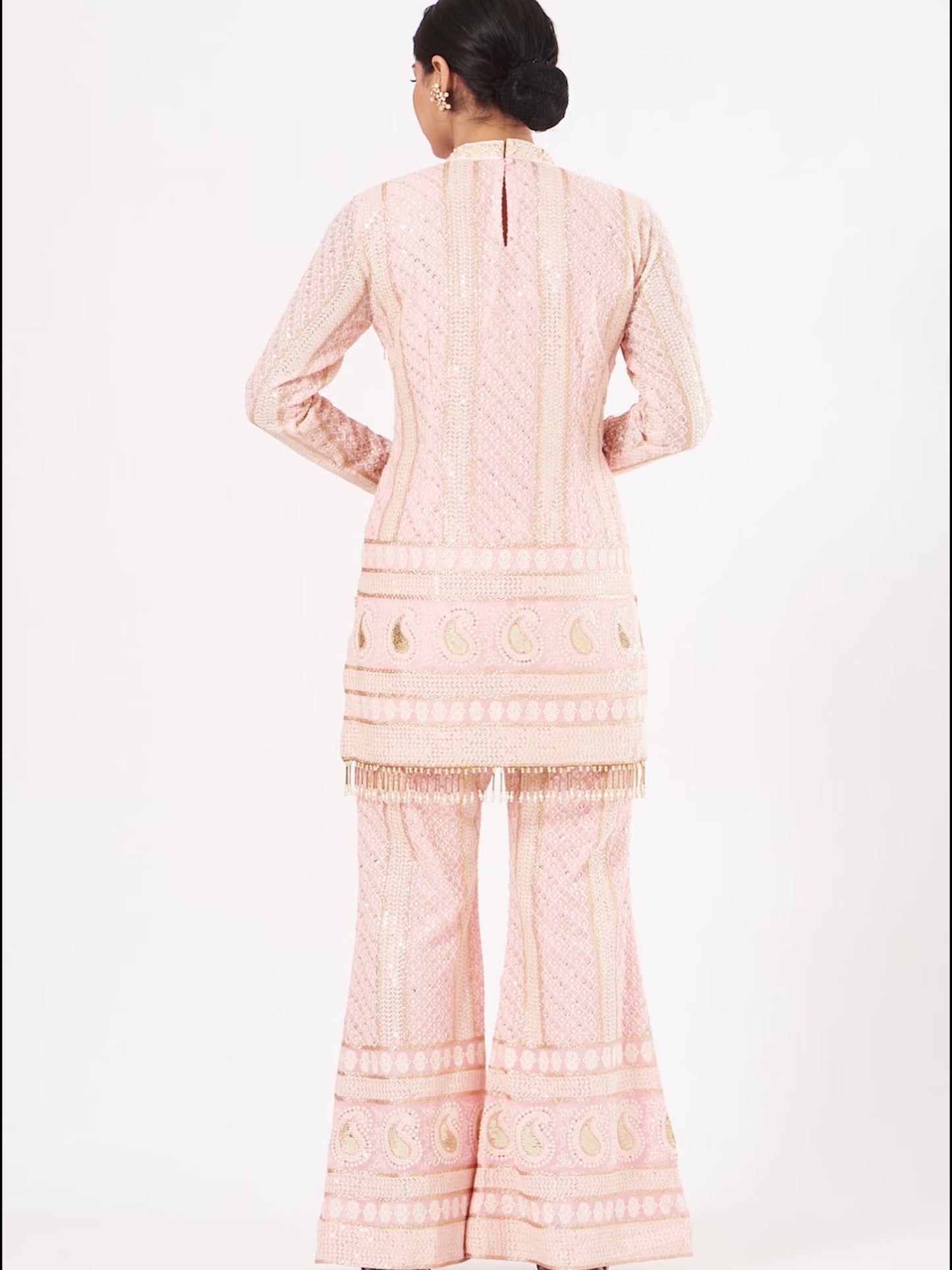 PINK CHIKANKARI COORD SET