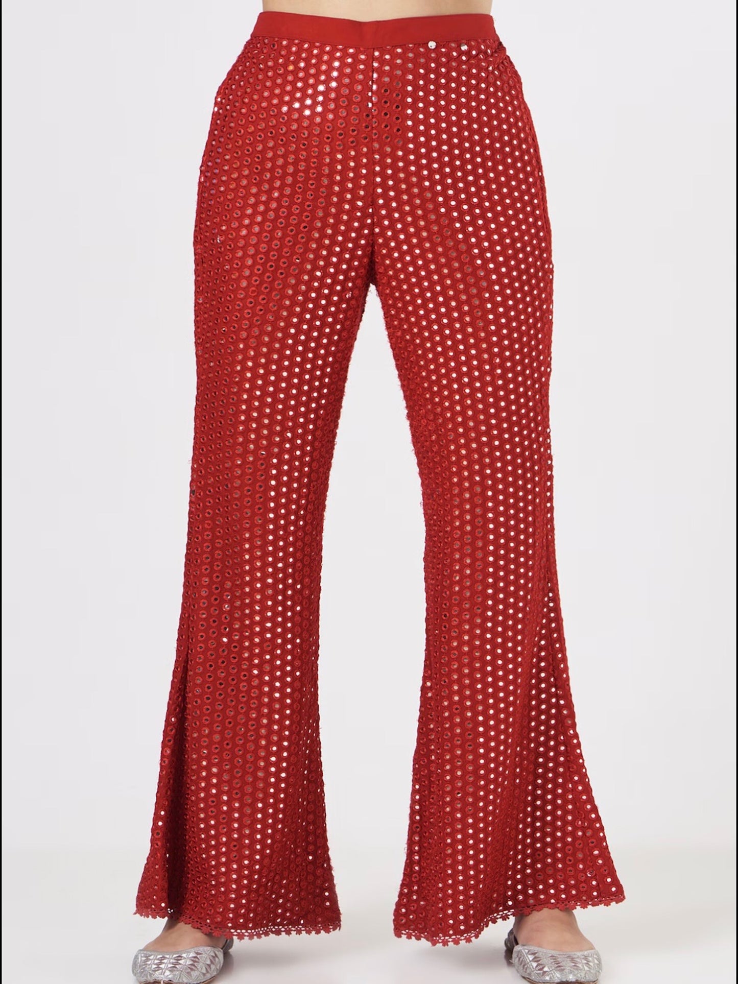 RED MIRROR WORK COORD SET