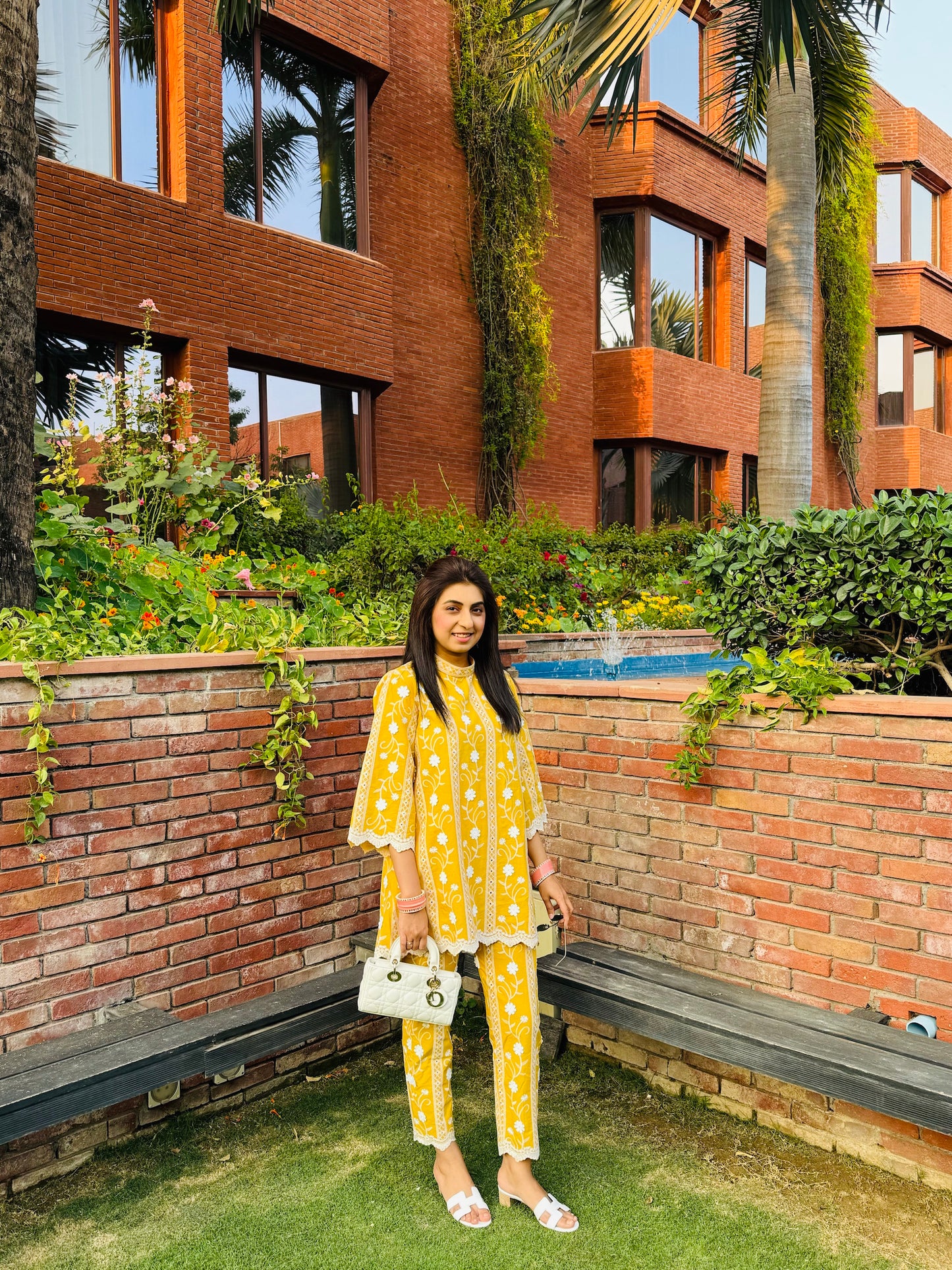 YELLOW COTTON COORD SET