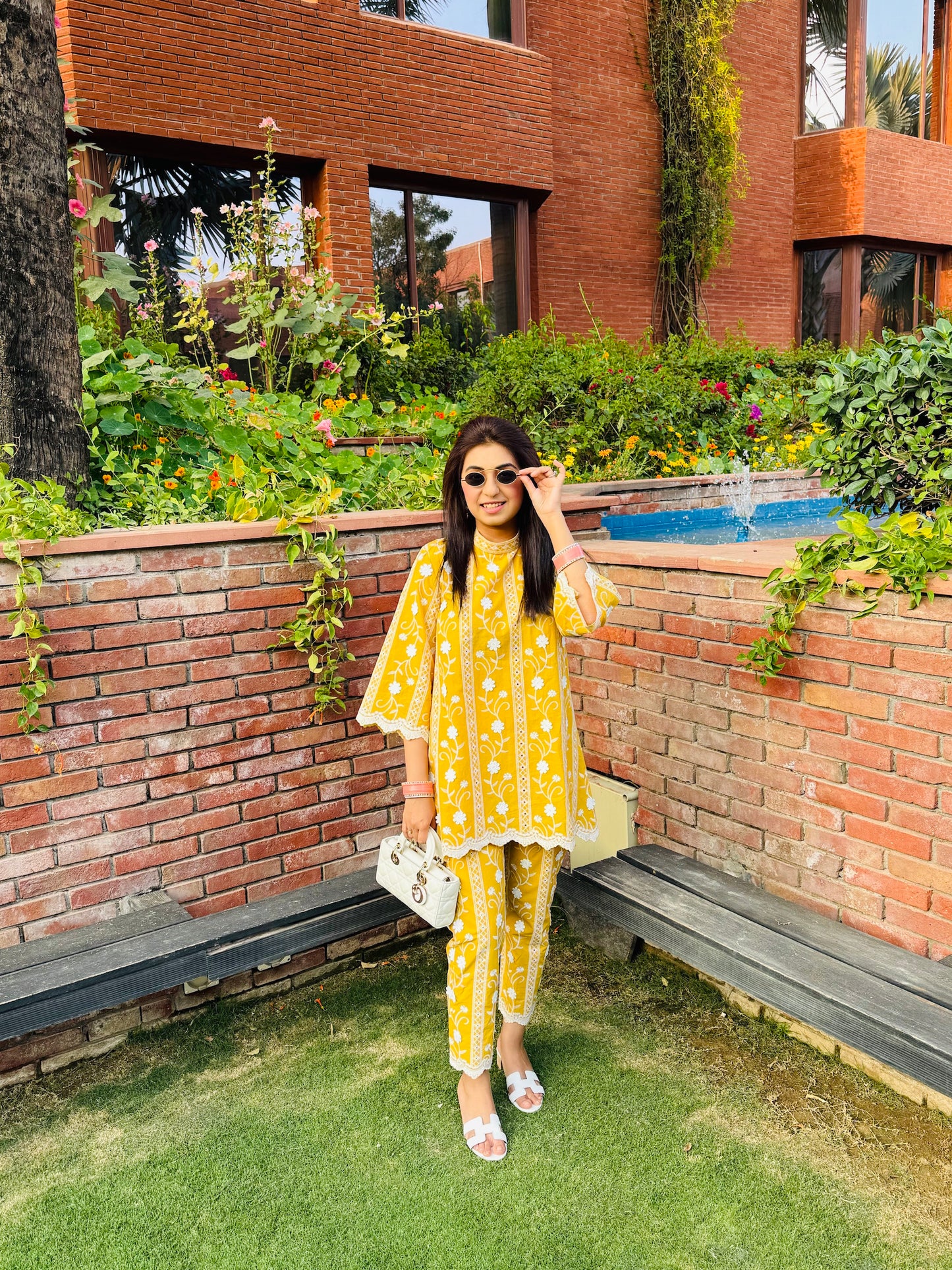 YELLOW COTTON COORD SET