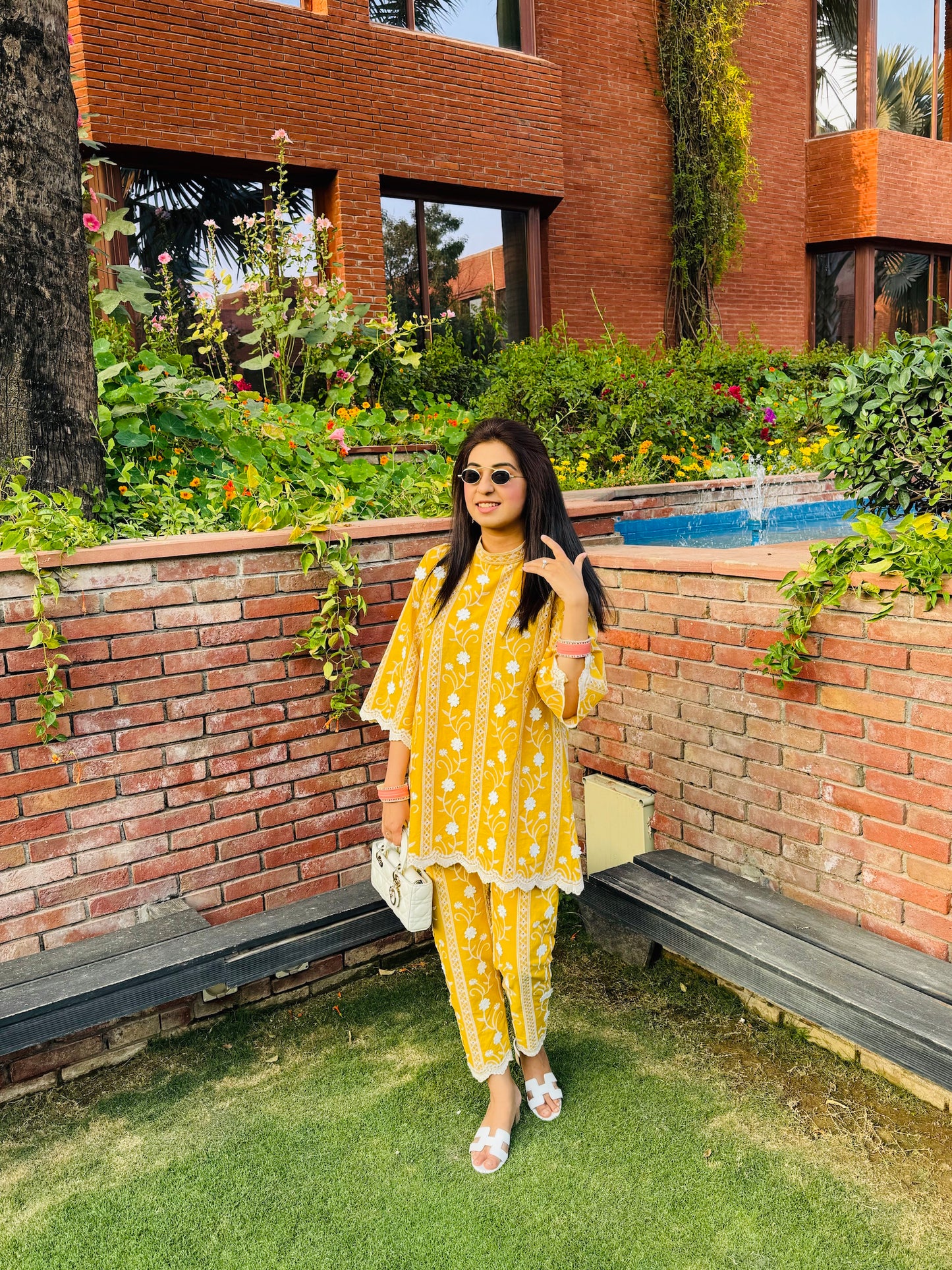 YELLOW COTTON COORD SET