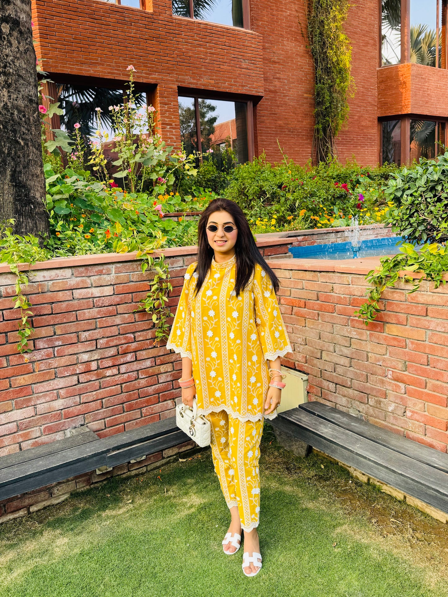 YELLOW COTTON COORD SET