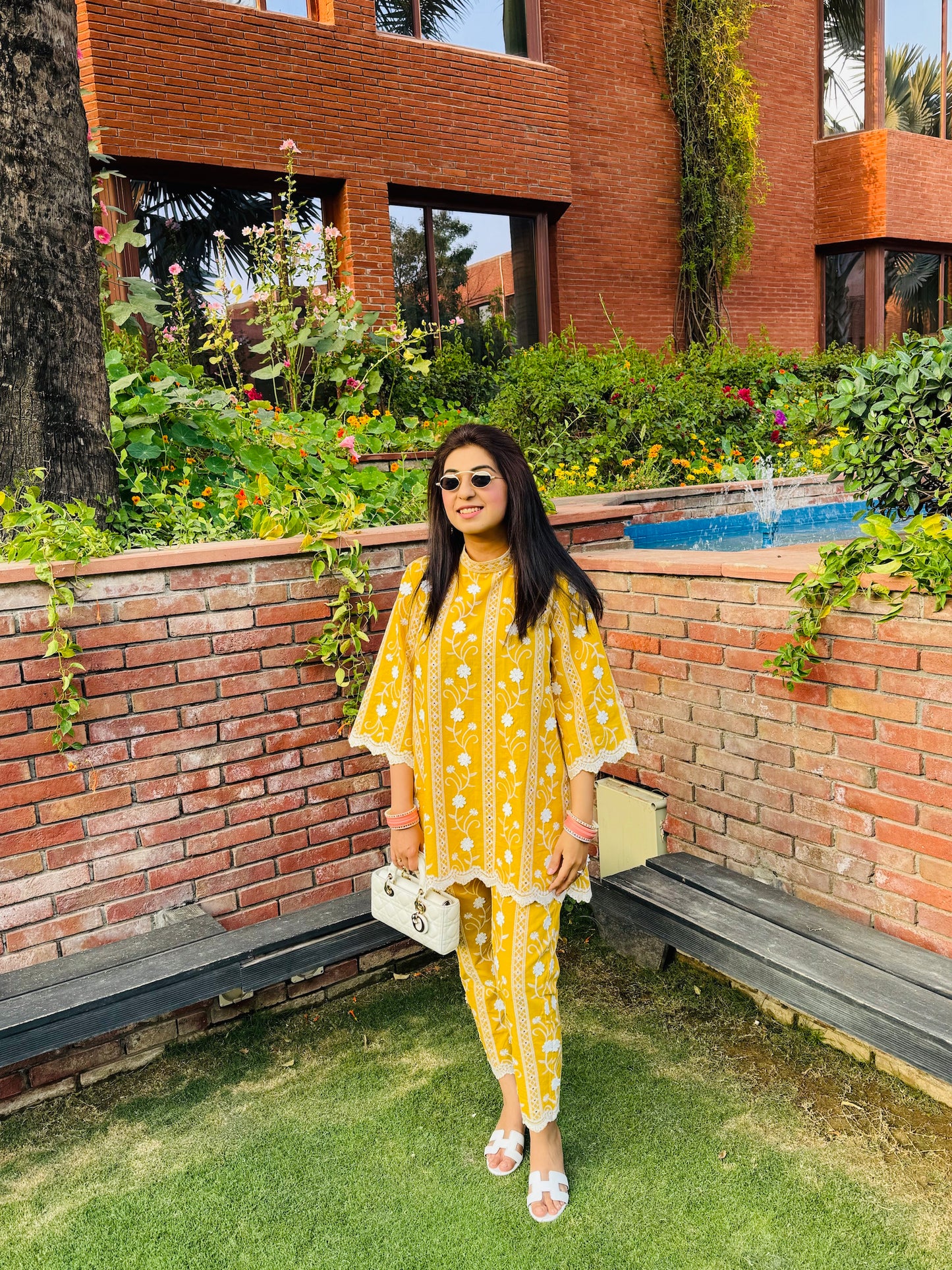 YELLOW COTTON COORD SET