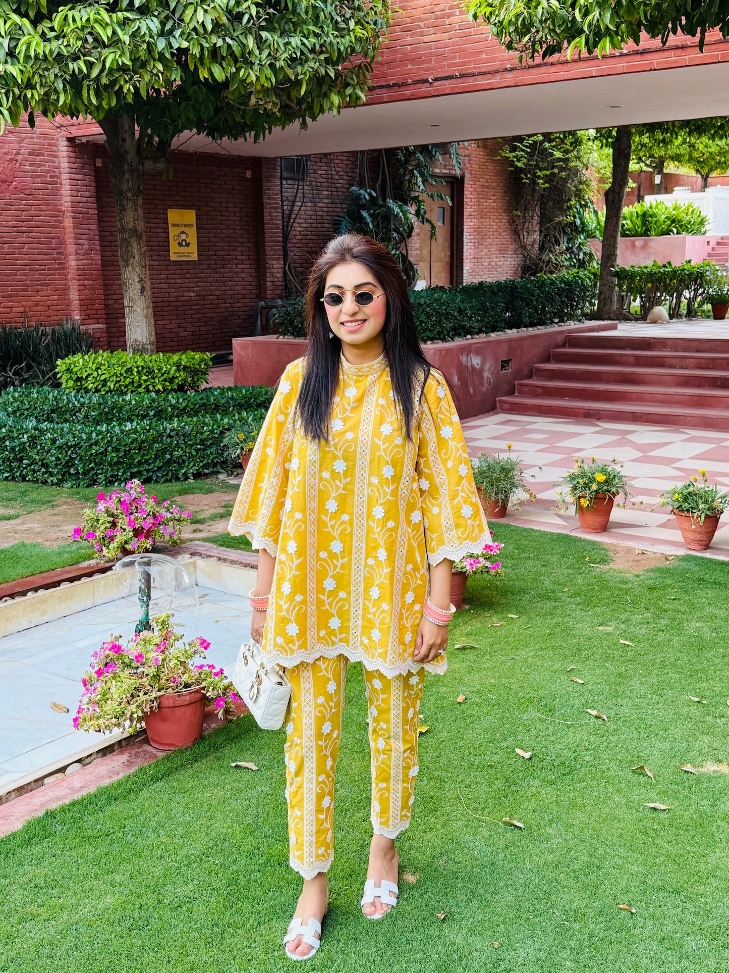 YELLOW COTTON COORD SET