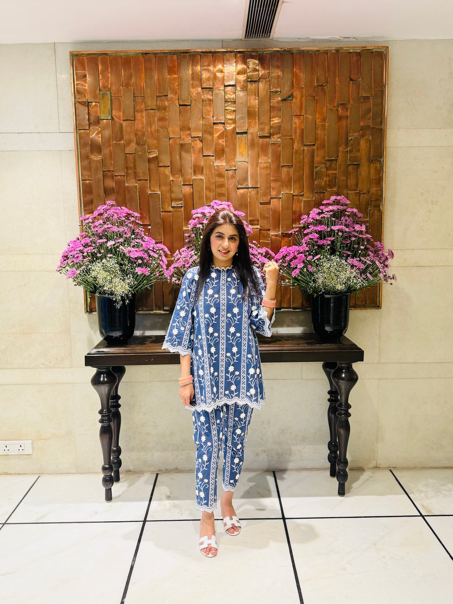 BLUE COTTON COORD SET