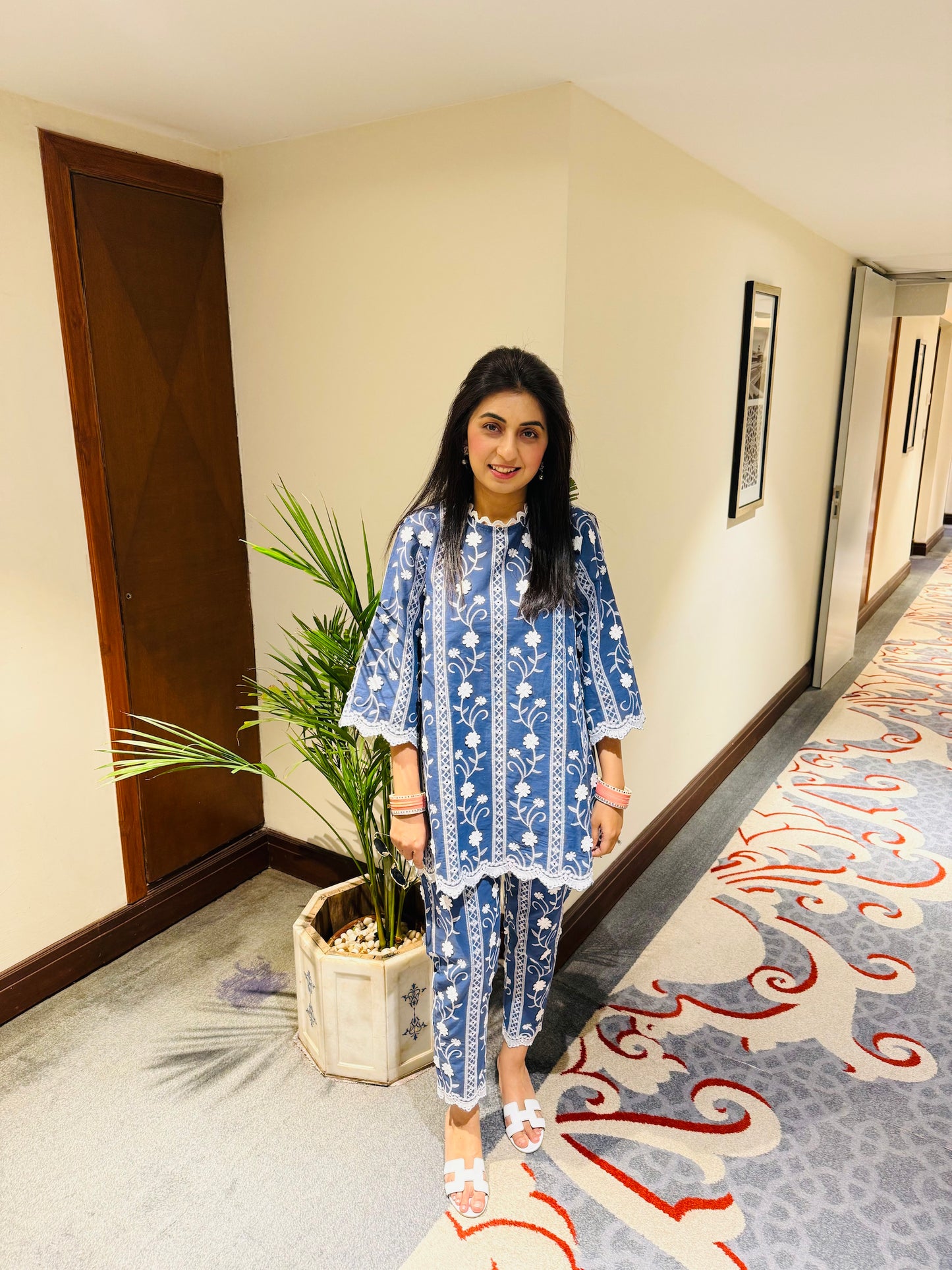 BLUE COTTON COORD SET