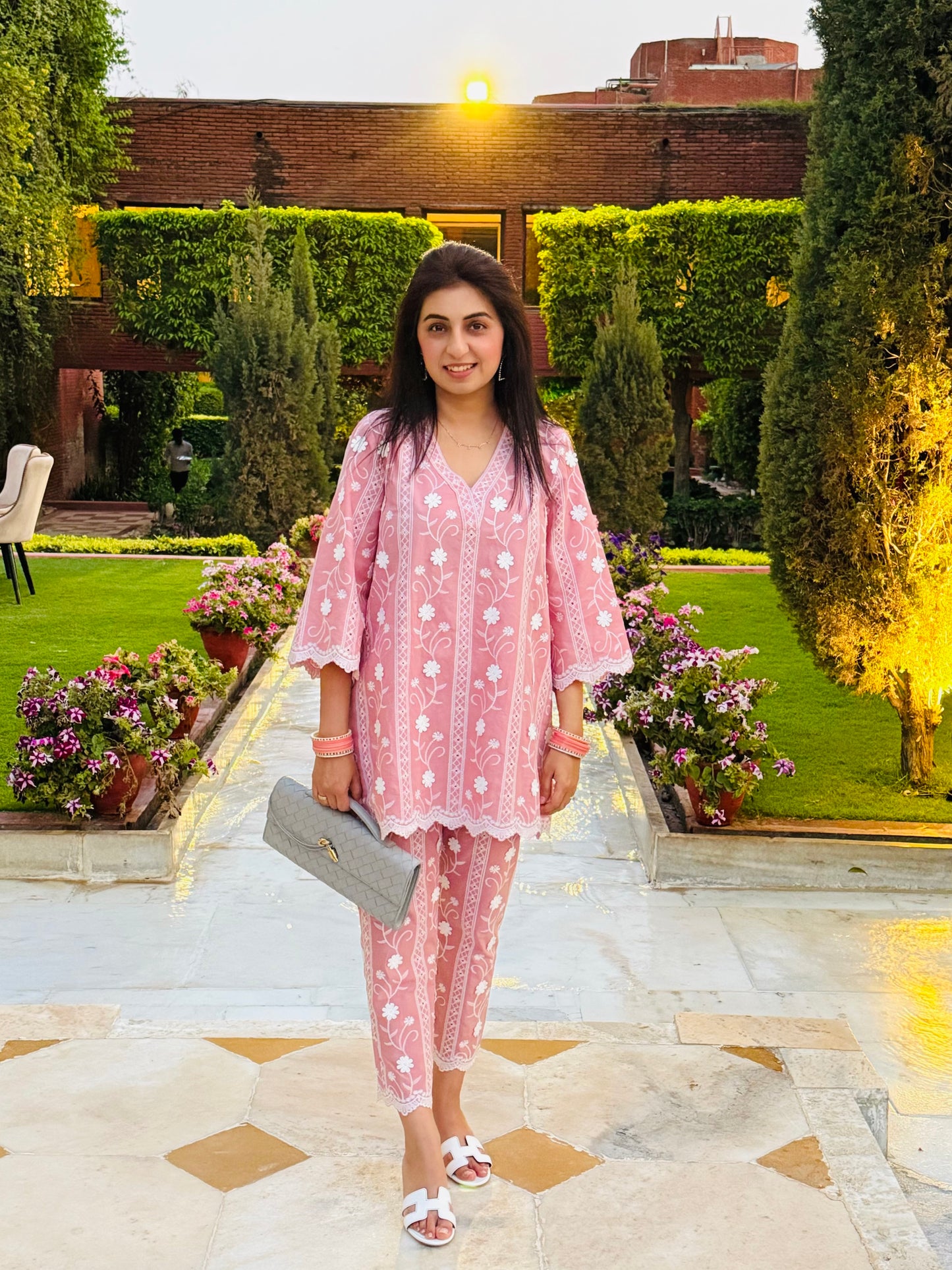 PINK COTTON COORD SET