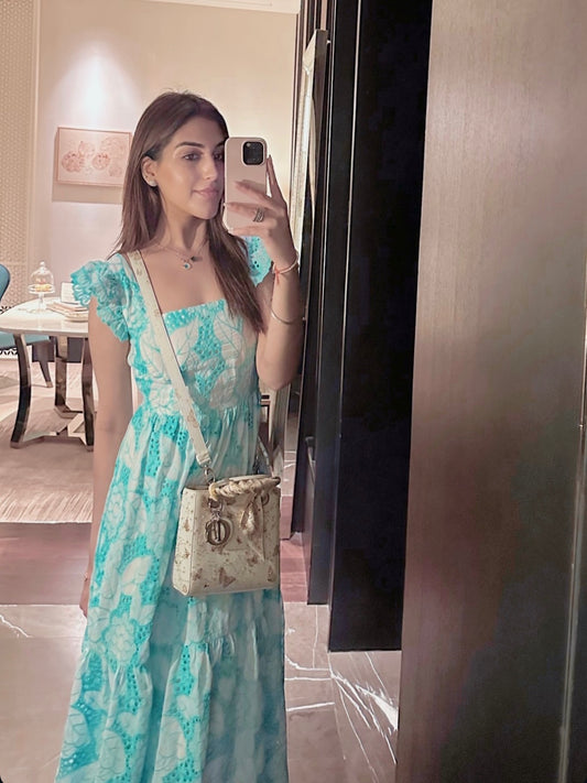 AALIA MOHAN IN BLUE COTTON MAXI DRESS