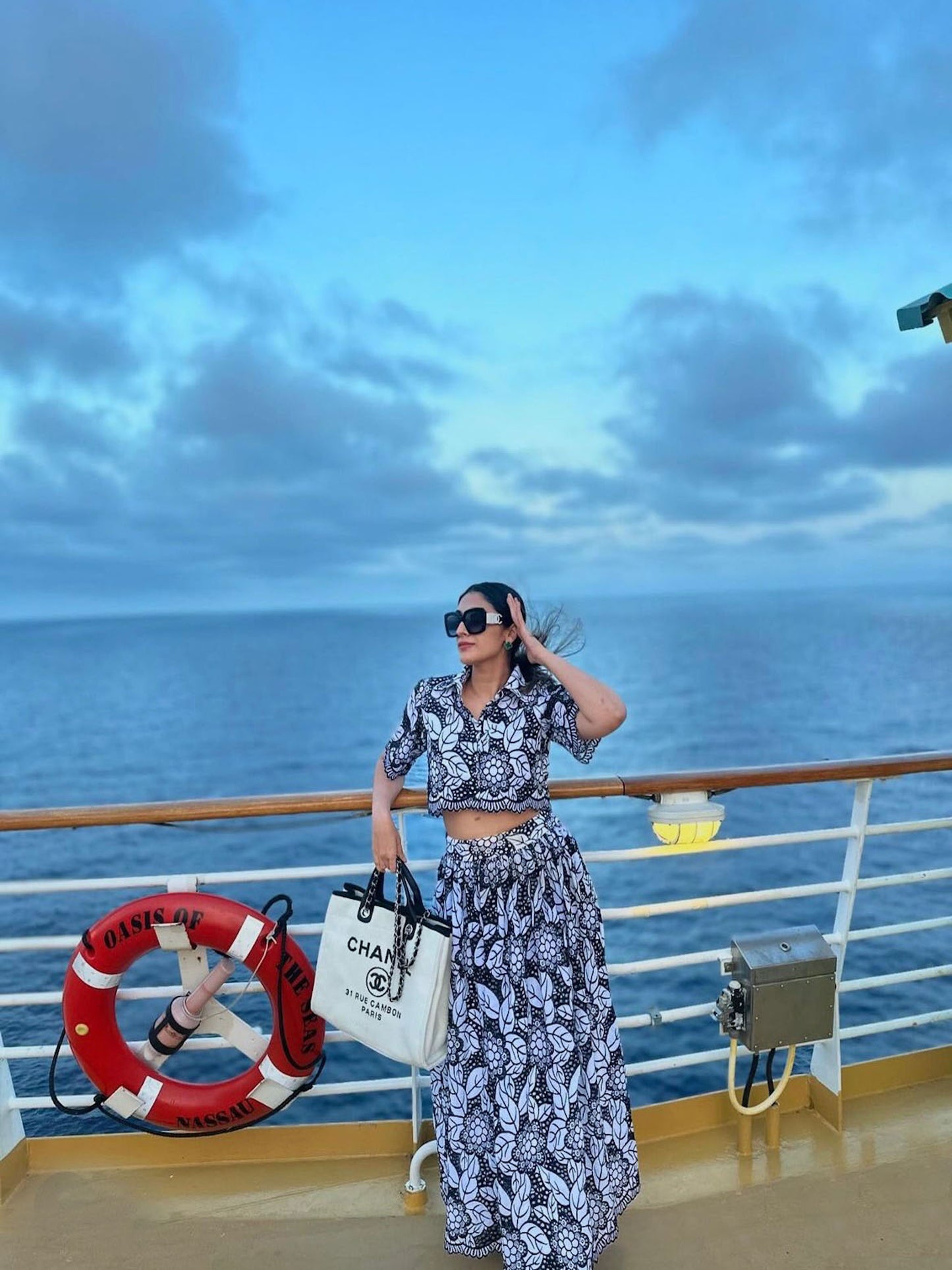 HEENA MALHOTRA IN BLACK COTTON SKIRT COORD SET