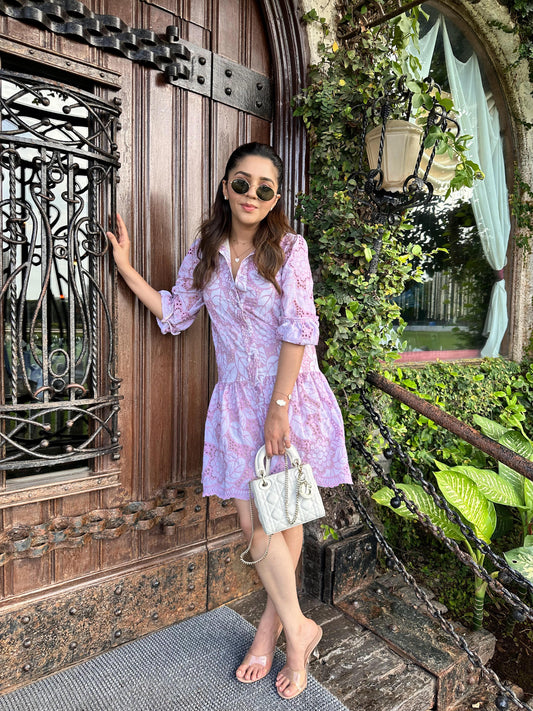 ISHA MULTANI IN PINK COTTON DRESS