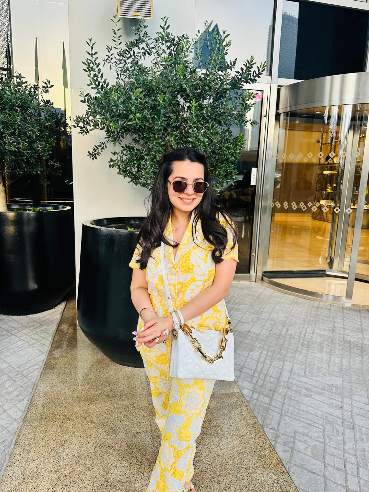 TANYA NARANG IN YELLOW COTTON COORD SET