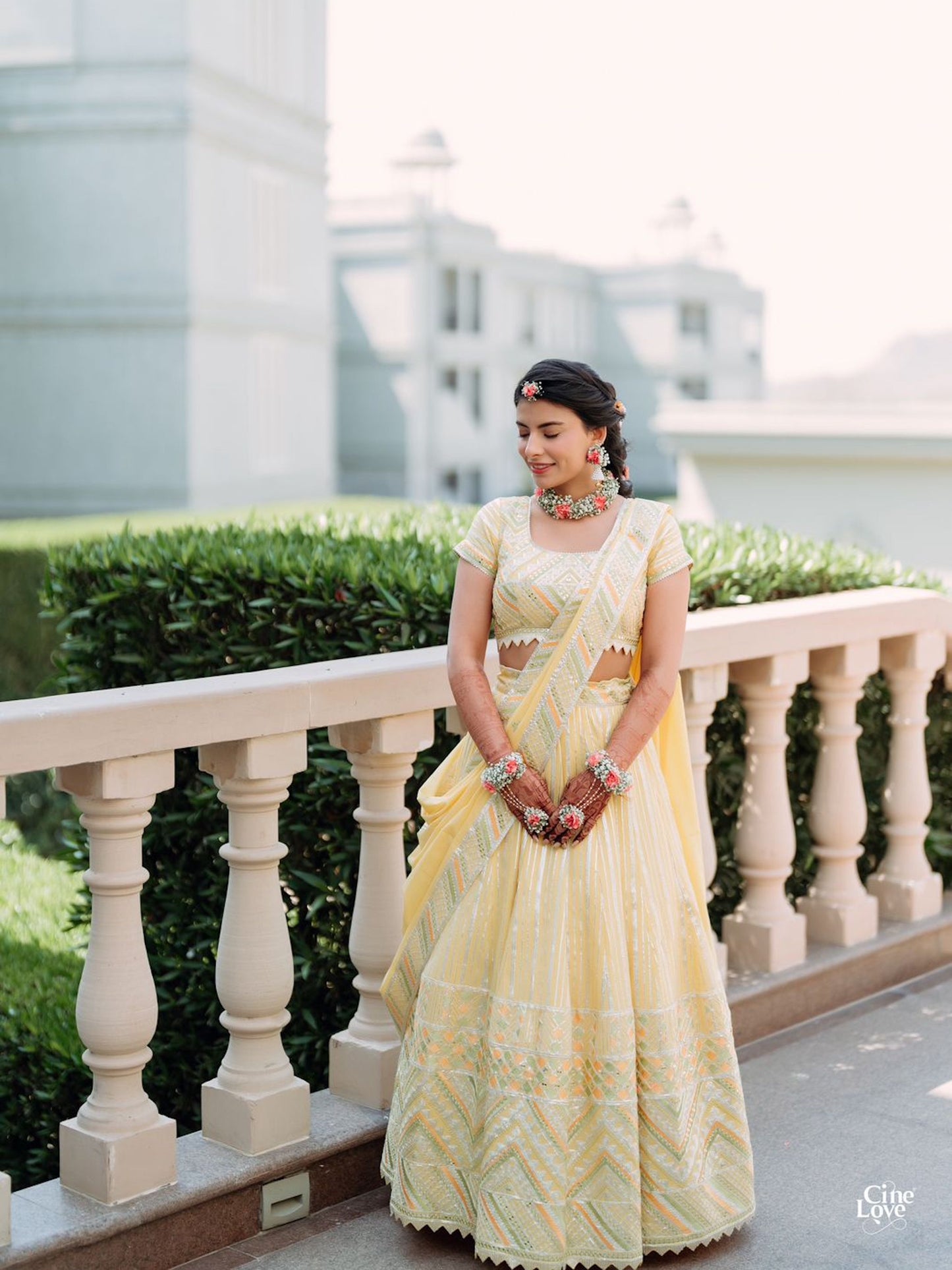 PRIYANKA SETHI IN YELLOW GOTA WORK LEHENGA SET