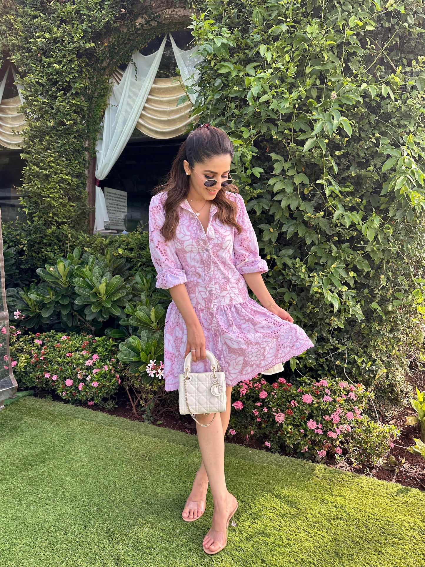 ISHA MULTANI IN PINK COTTON DRESS