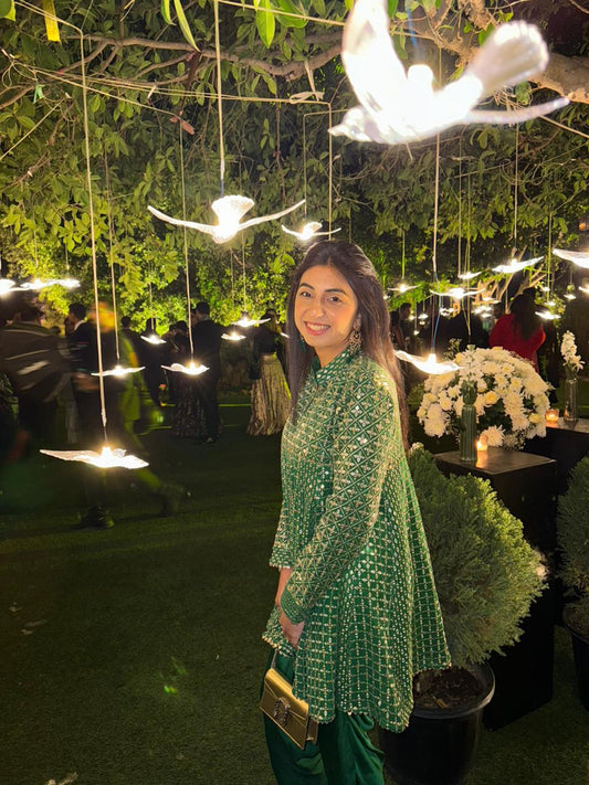 NIKITA KHURANA IN ZARI & SEQUIN DHOTI SET