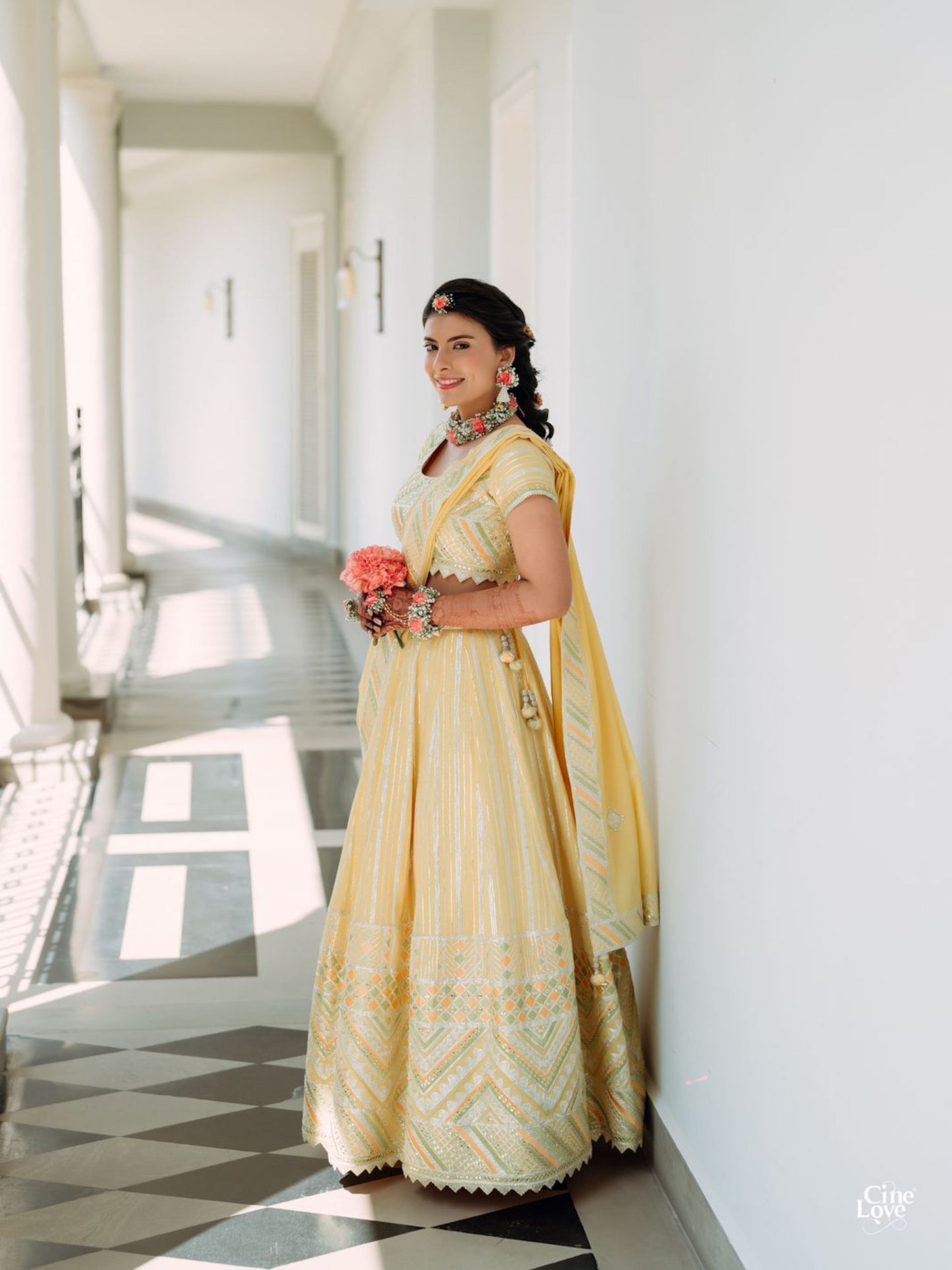 PRIYANKA SETHI IN YELLOW GOTA WORK LEHENGA SET