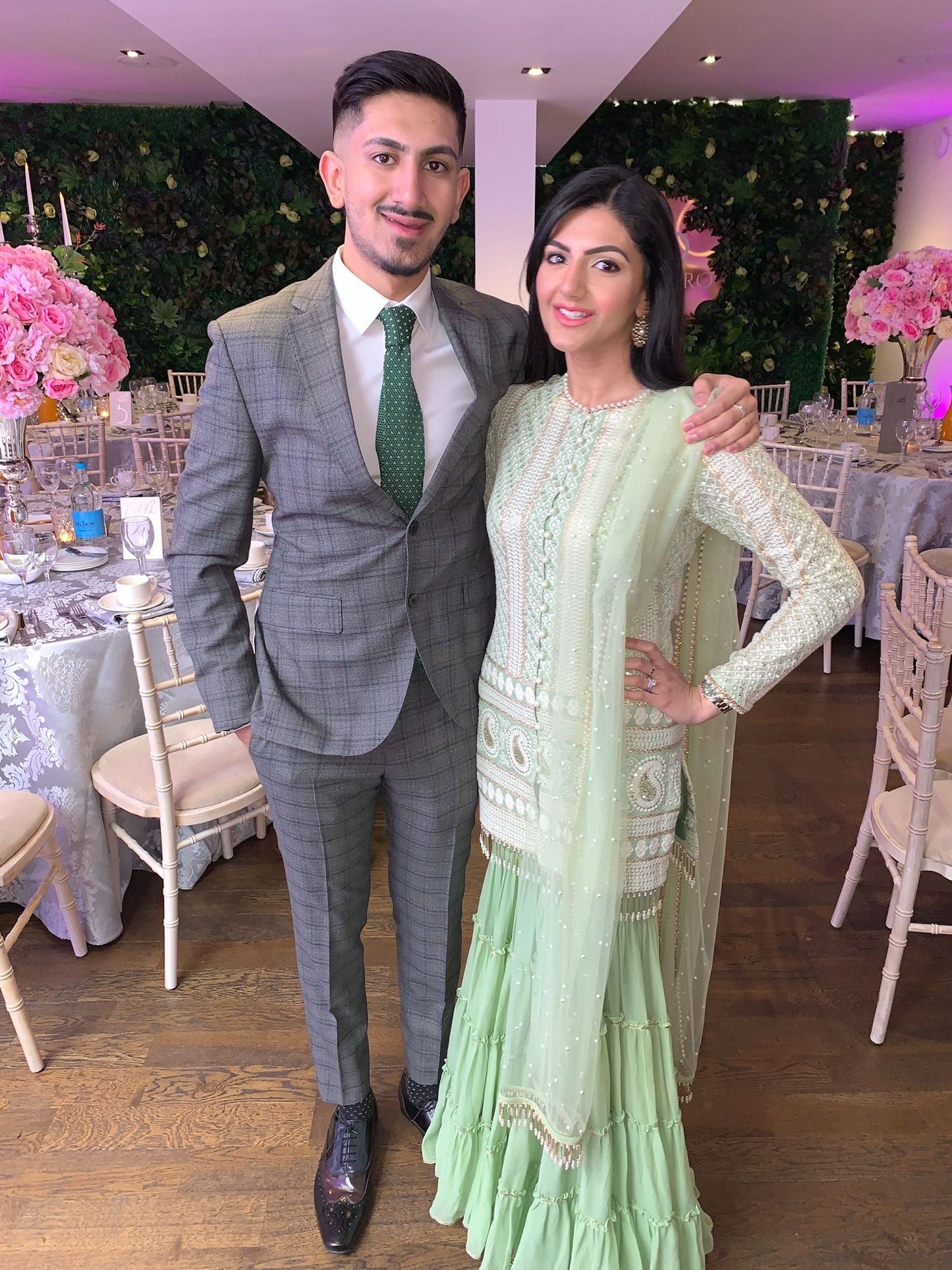 CHIKANKARI FRILL SHARARA SET
