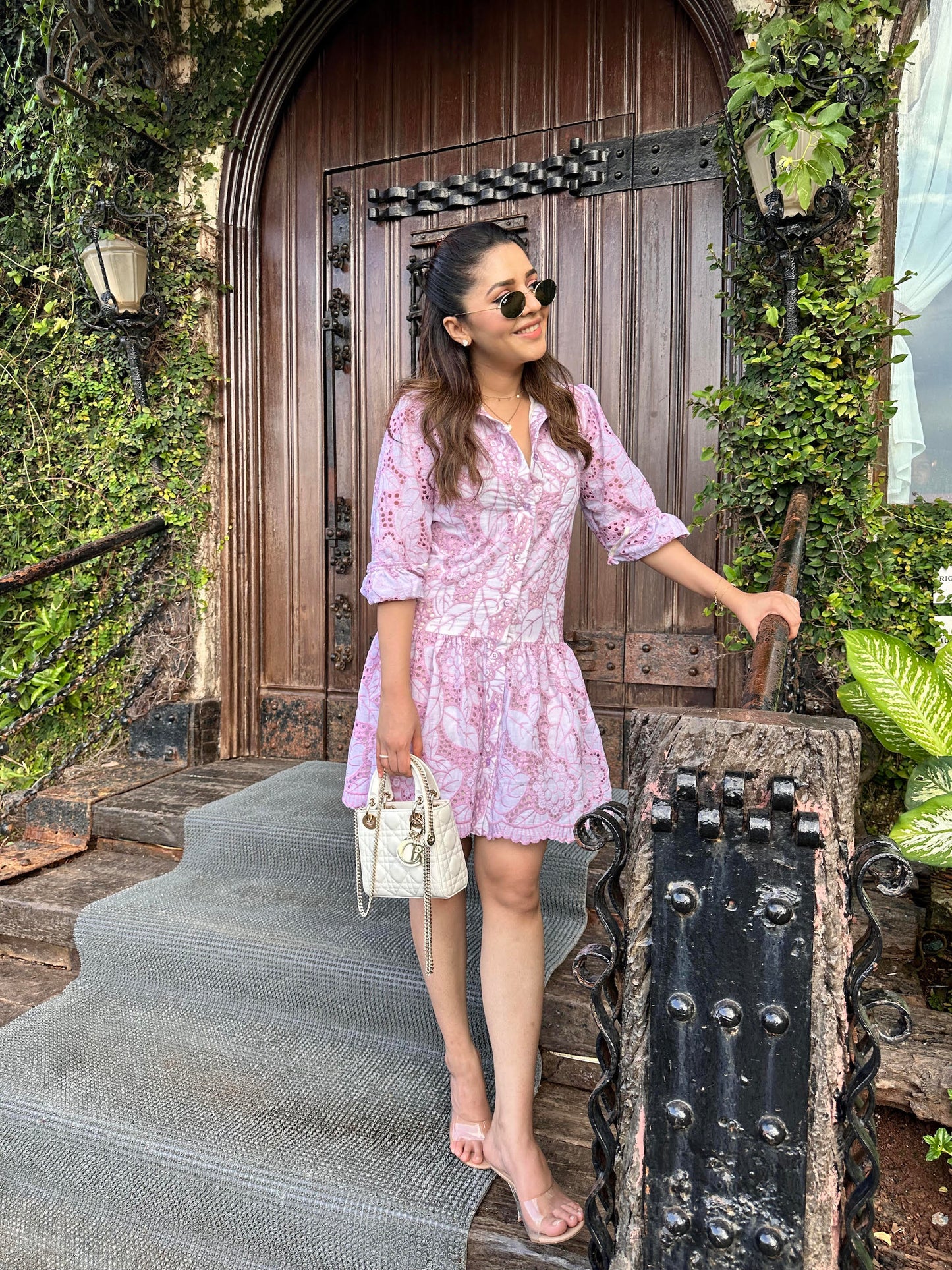 ISHA MULTANI IN PINK COTTON DRESS