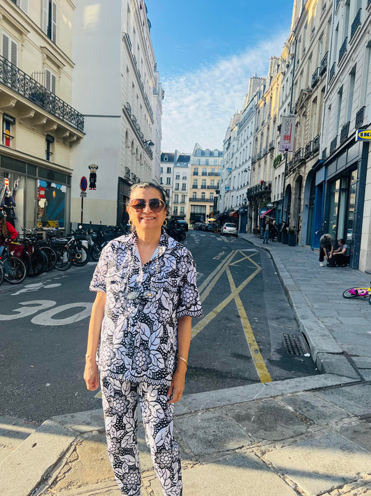 BLACK COTTON COORD SET