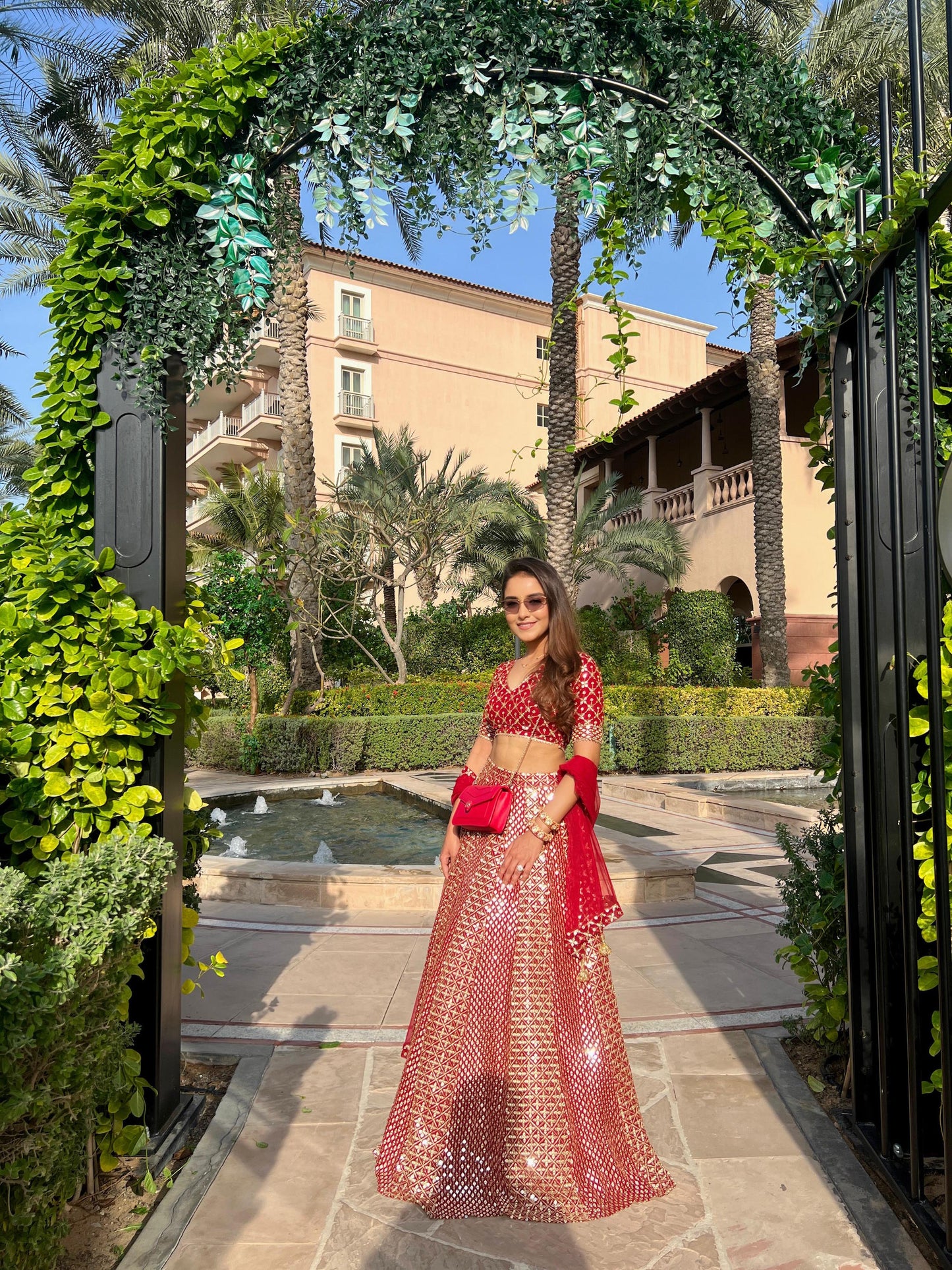 SHIVANI GIRDHAR IN RED ZARI & SEQUIN LEHENGA SET