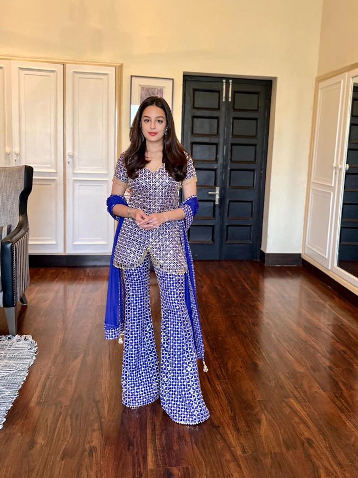 TARINI MANCHANDA IN PURPLE ZARI & SEQUIN COORD SET